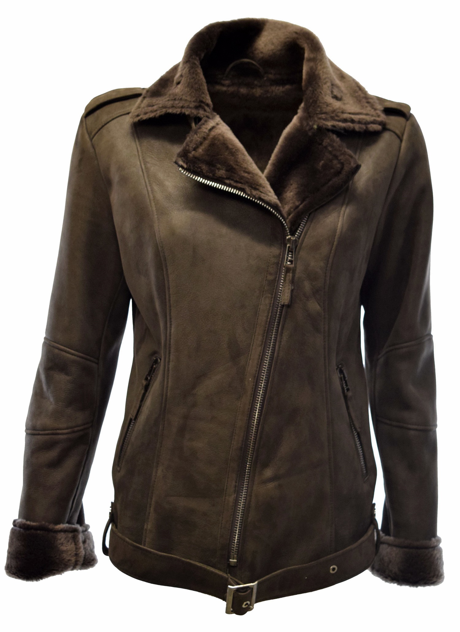 Damen Lammfelljacke Carla Shearling in Mocca