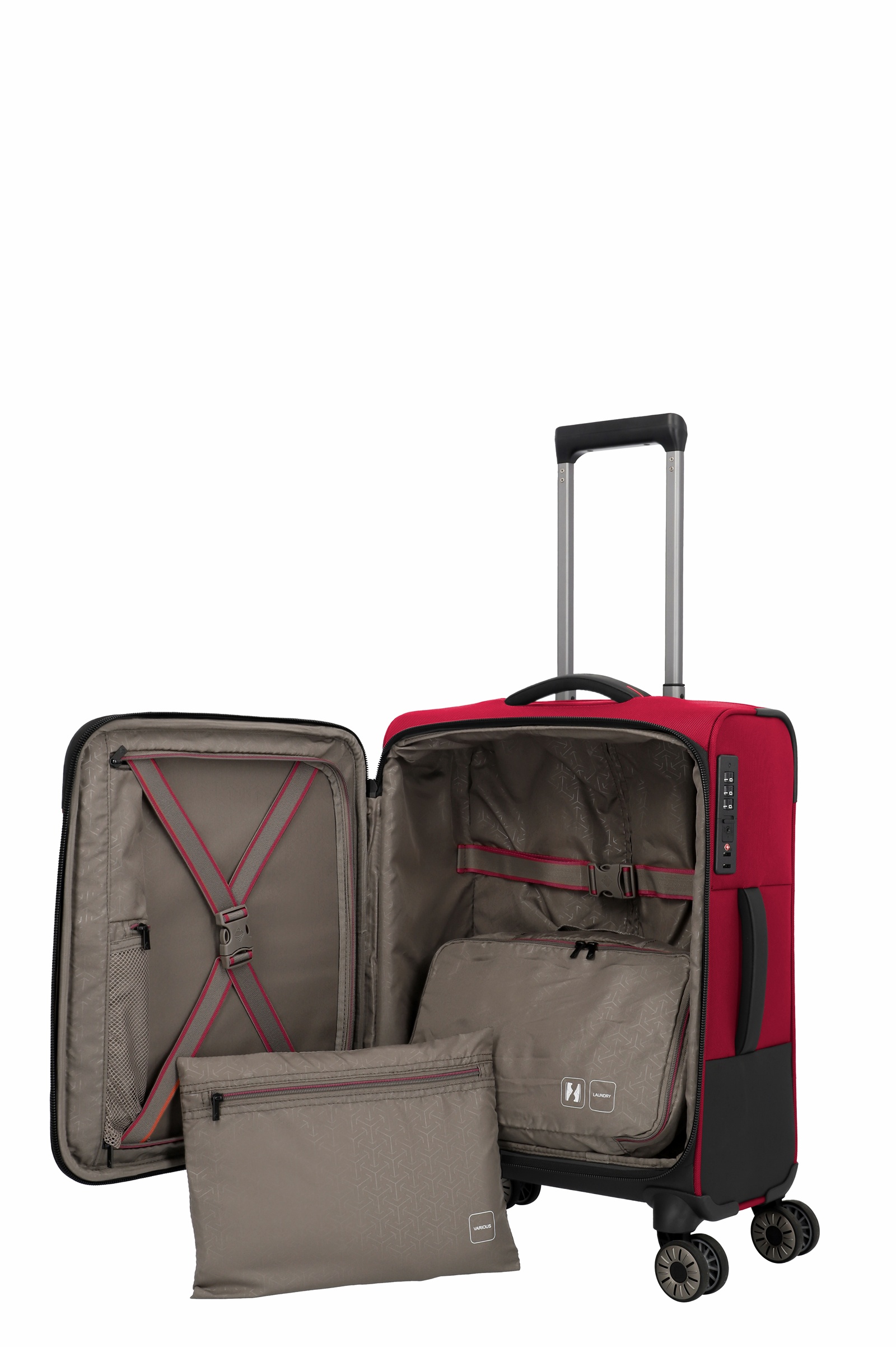 Travelite Trolley Crosslite S 55 cm 4 Rollen Rot