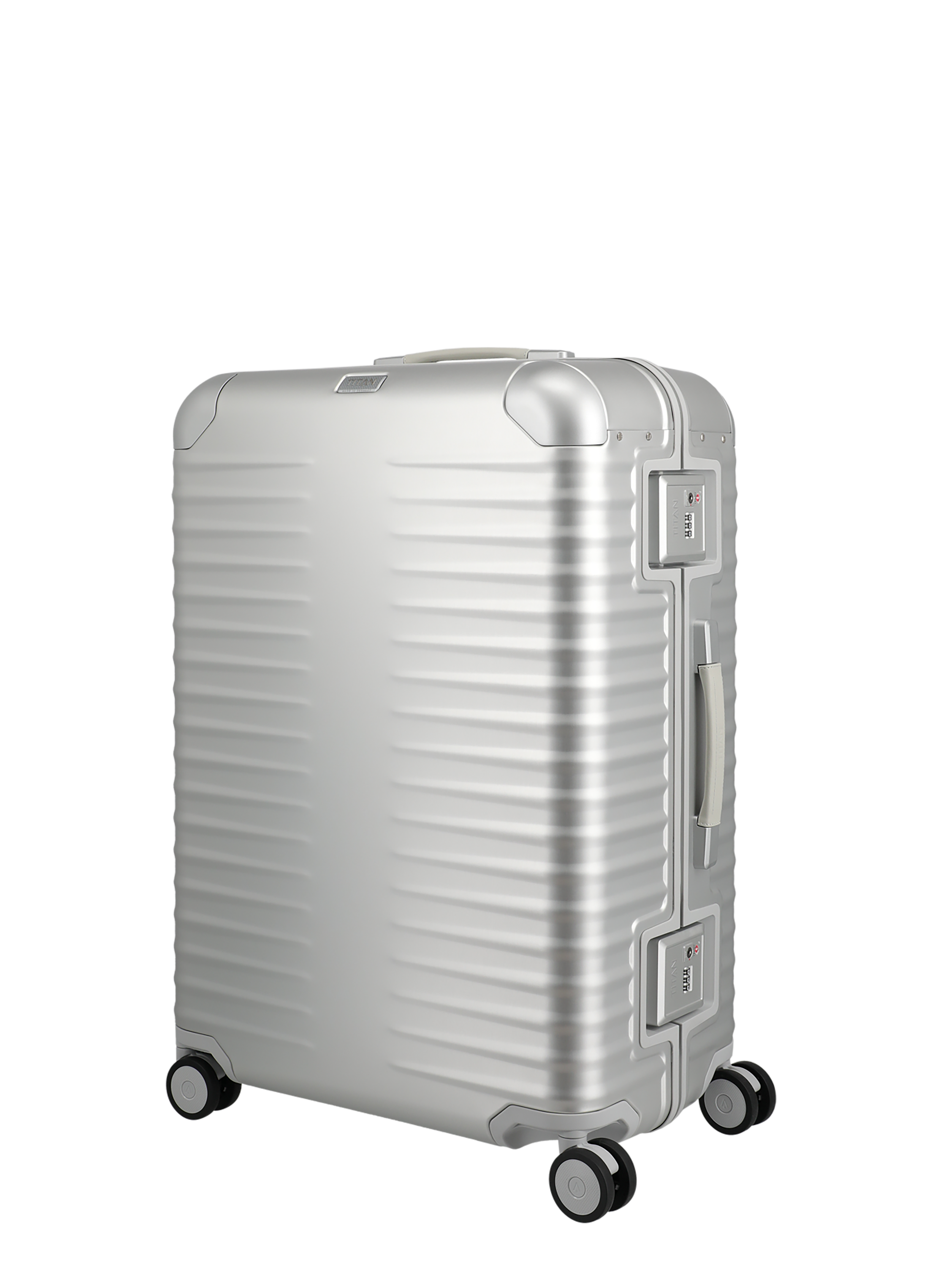 TITAN Aluminium Trolley ETERNITY L 75 cm mit 4 Rollen Silber