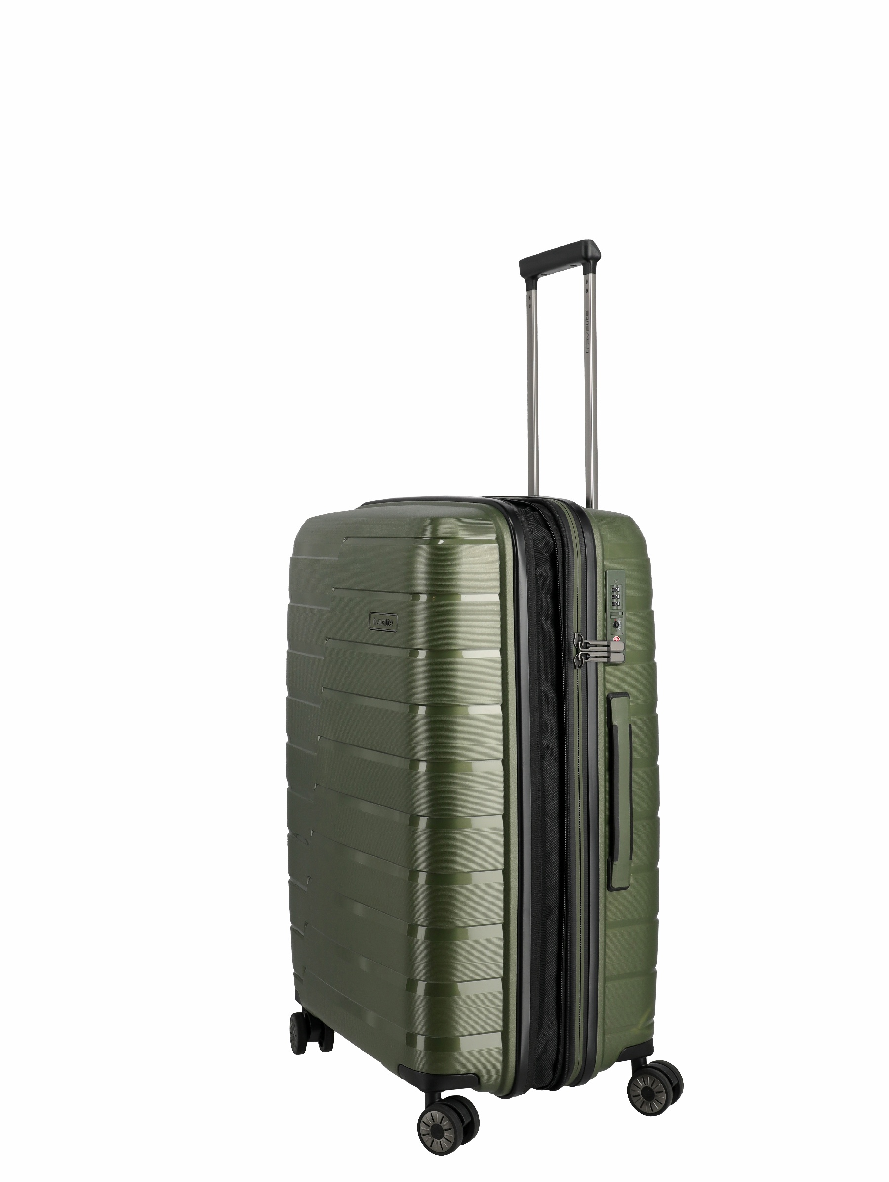 Travelite Koffer Air Base 4 Rollen Trolley M 67  cm Olive