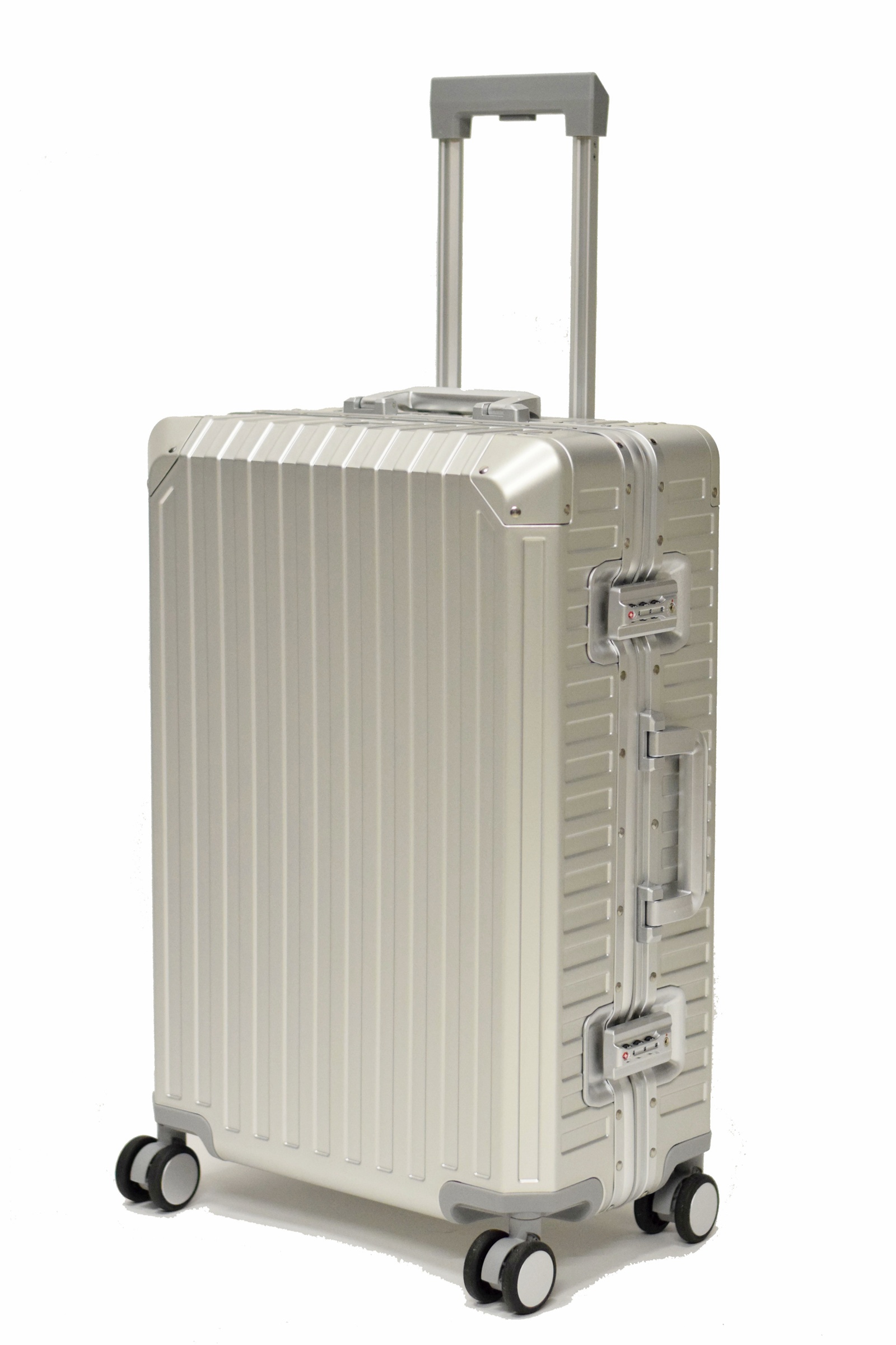 Zimmert Aluminium Koffer Trolley T-257 M 66 cm mit 4 Rollen