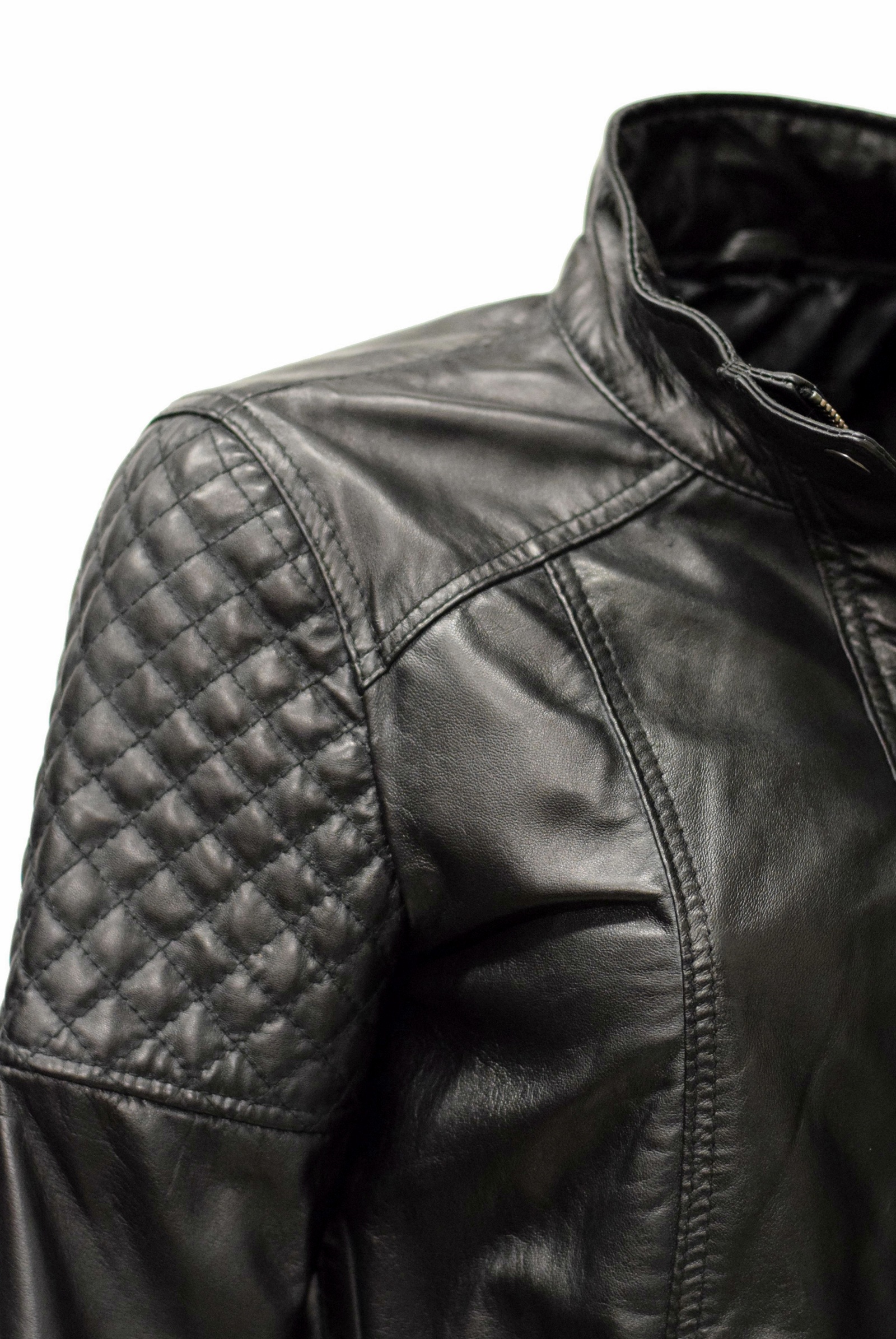 Damen Lederjacke Gyda in washed Schwarz