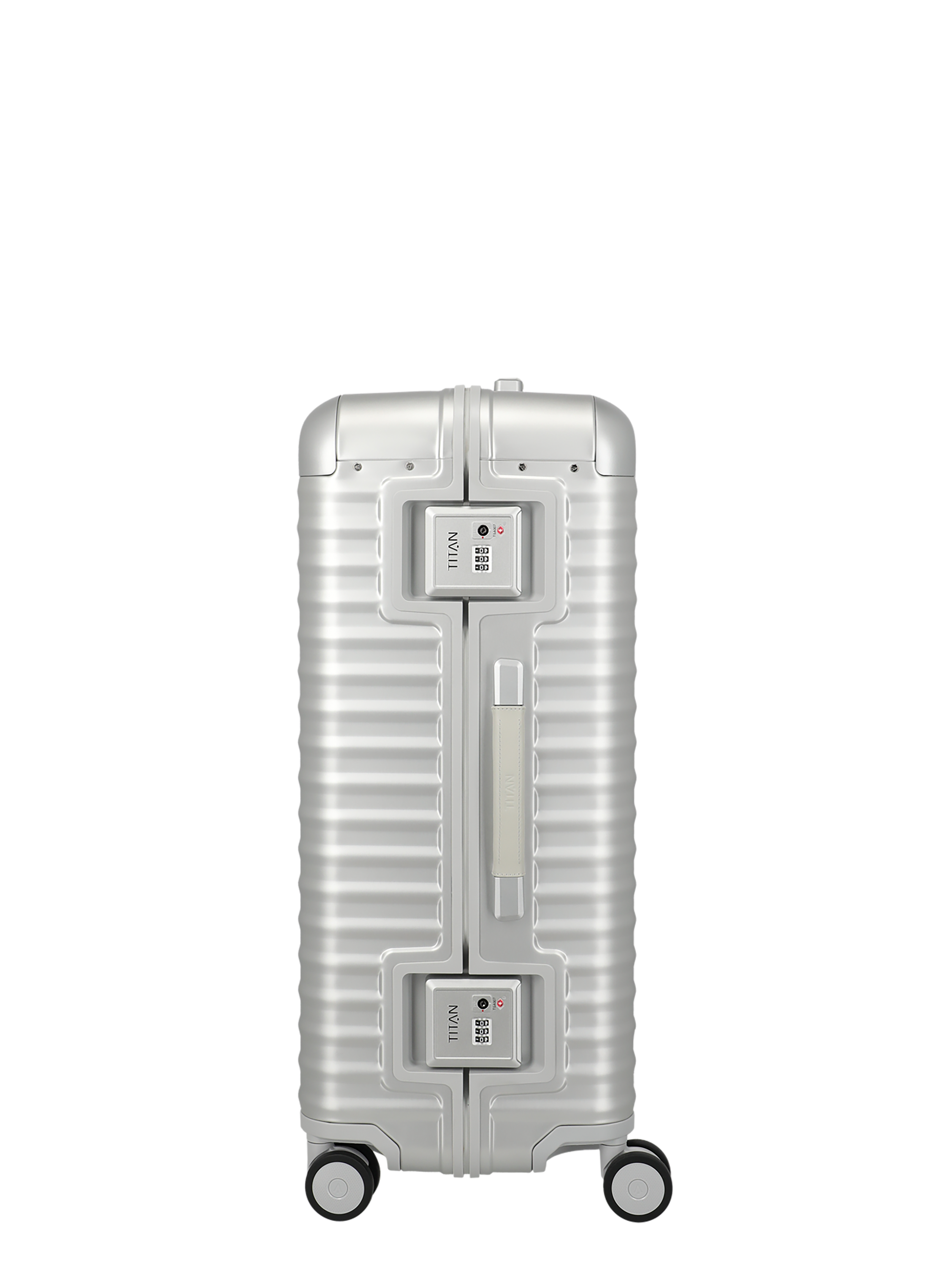TITAN Aluminium Trolley ETERNITY L 75 cm mit 4 Rollen Silber