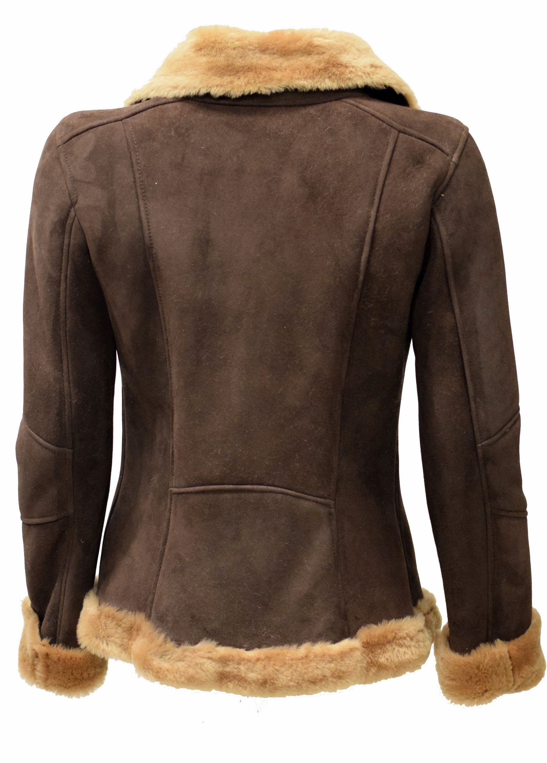 Damen Lammfelljacke Agatha Shearling Nussbraun