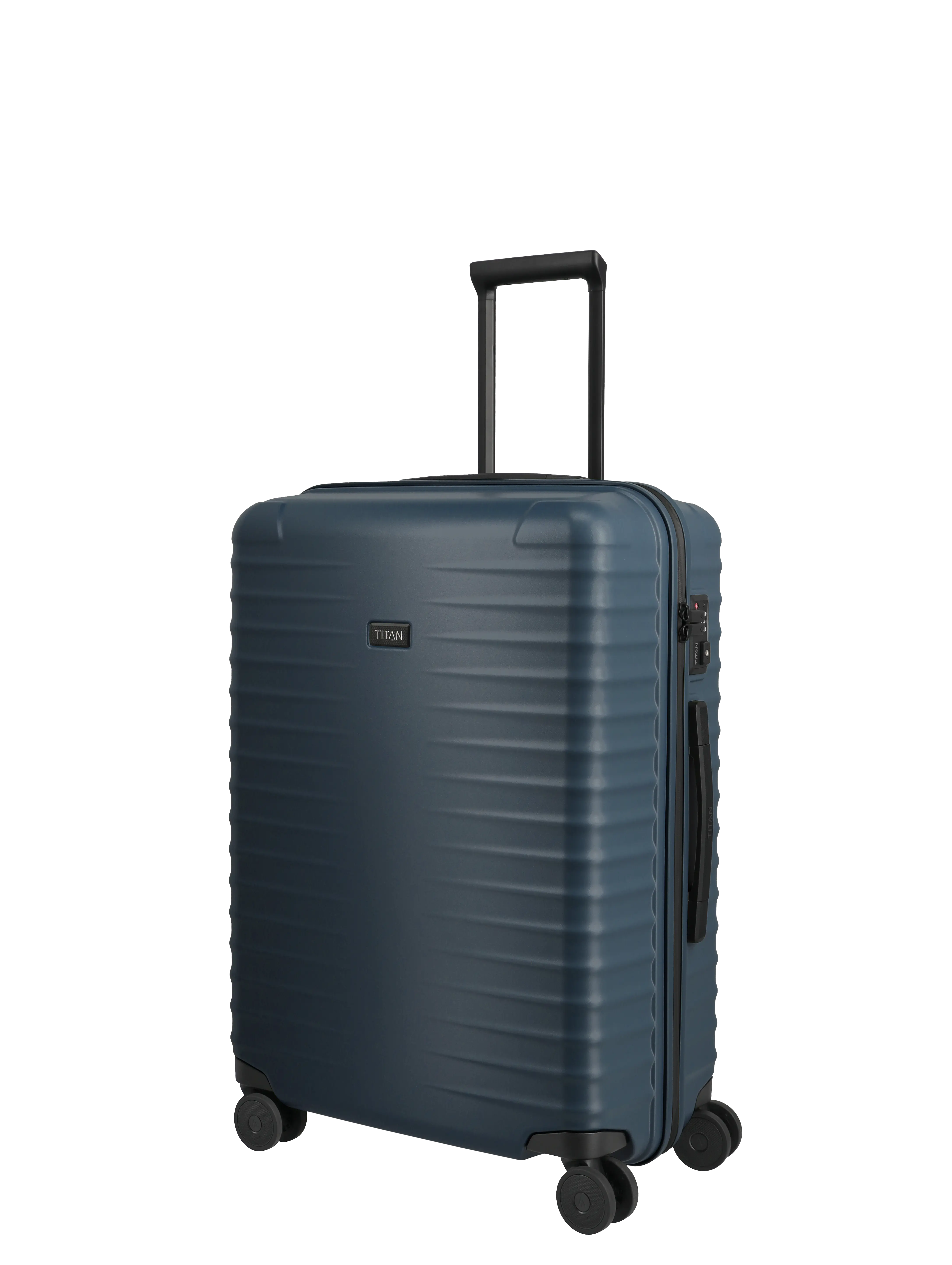 TITAN Trolley UPGRADE M+ 69 cm mit 4 Rollen Midnight Blue