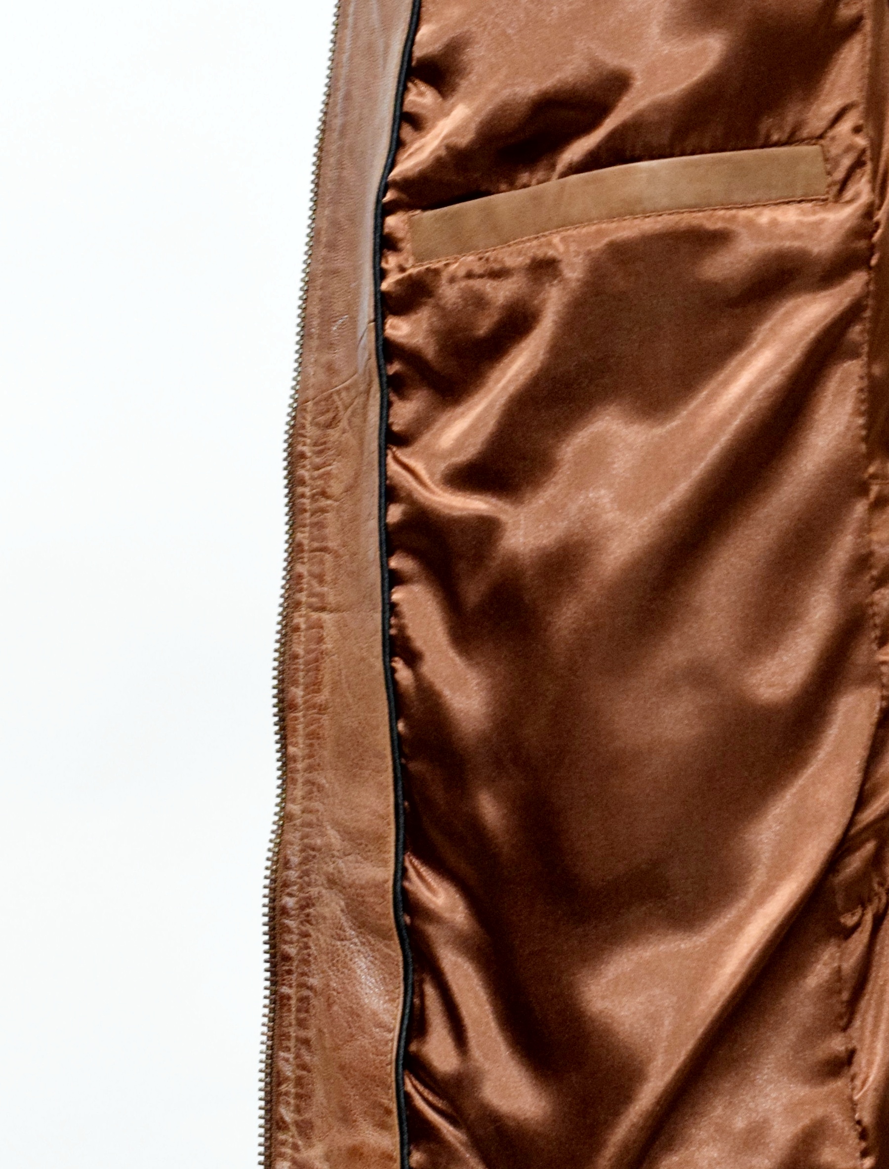 Herren Lederjacke Marco gesteppt in washed Cognac