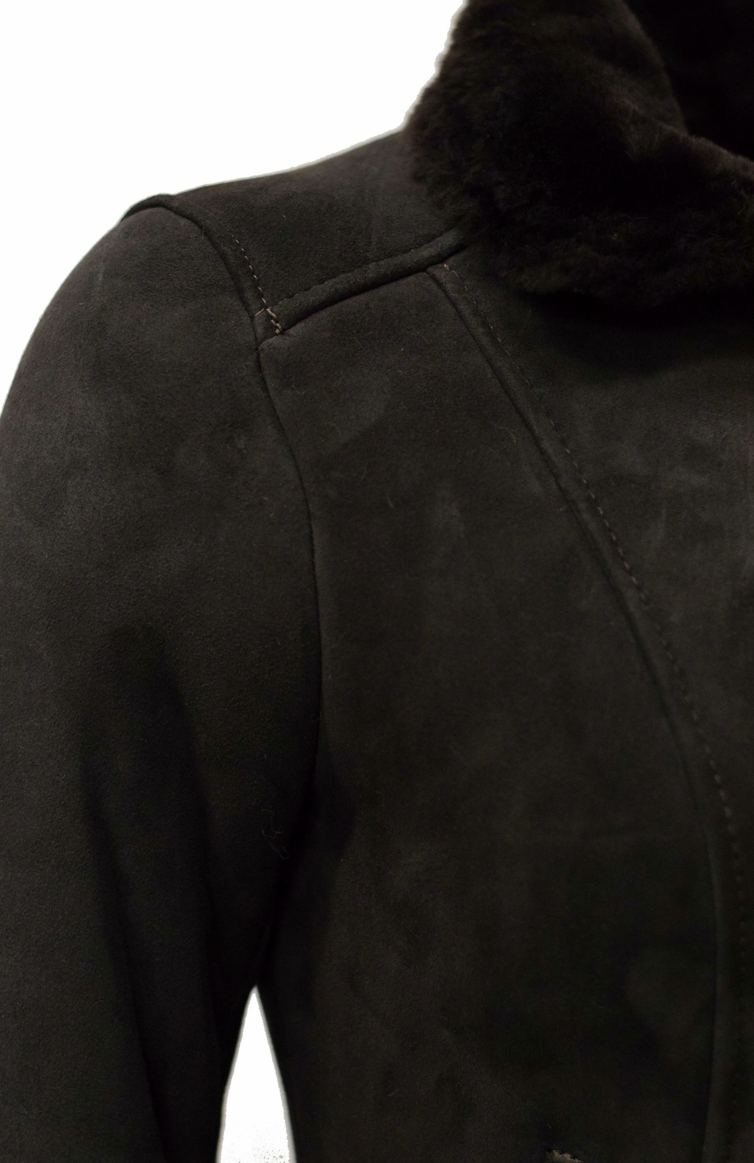 Damen Lammfelljacke Elsa in Schwarzbraun