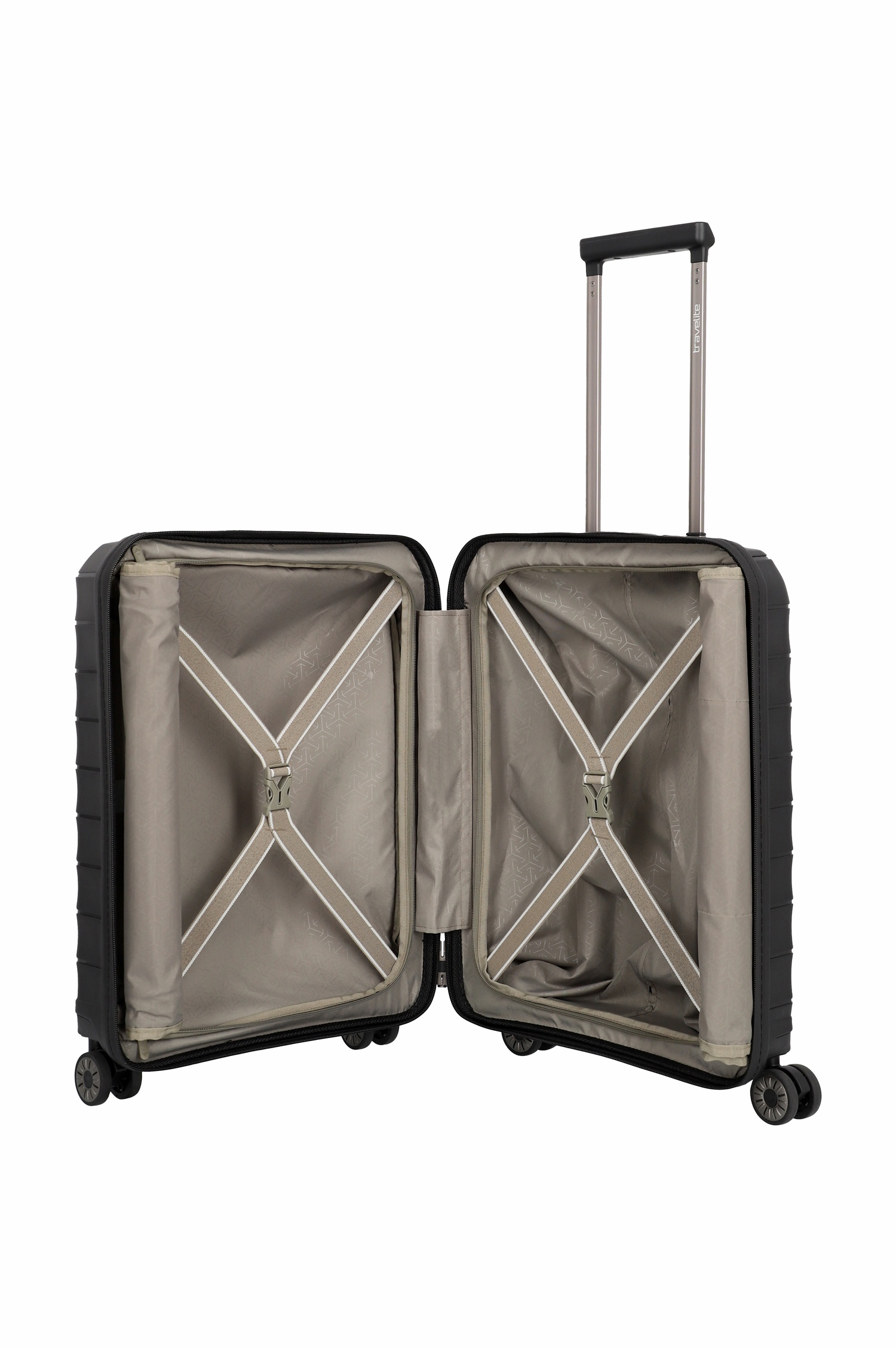 Travelite Koffer Mooby 4 Rollen Trolley S 55 cm Schwarz