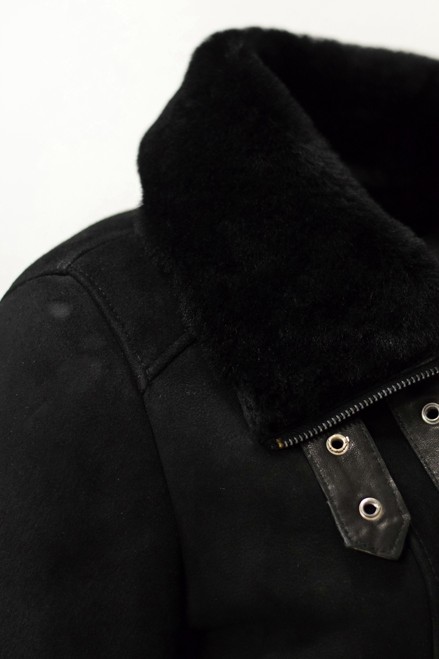 Damen Lammfelljacke Lena in Anthrazit
