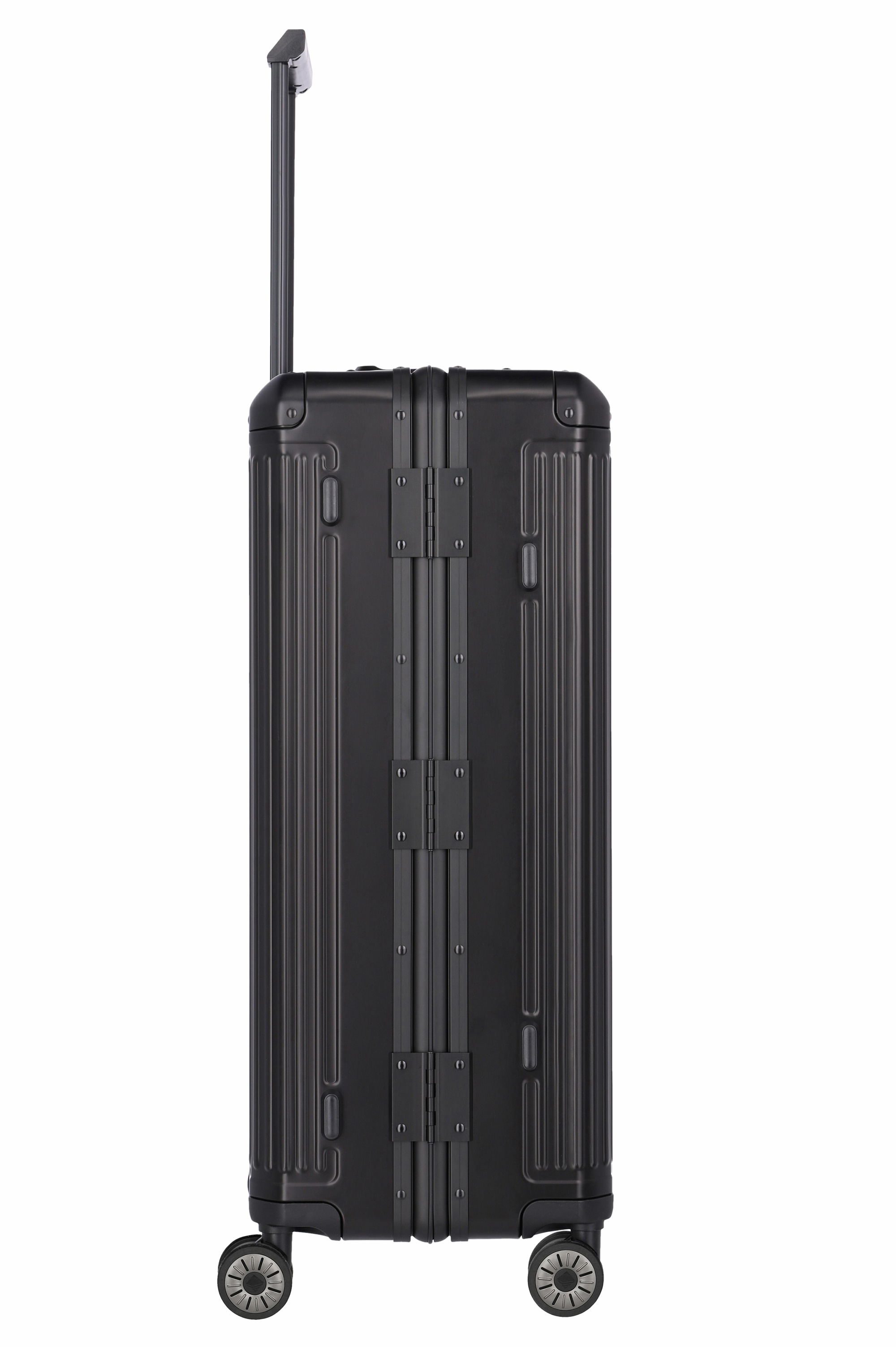 Travelite Aluminium Koffer Next L 77 cm mit 4 Rollen Schwarz