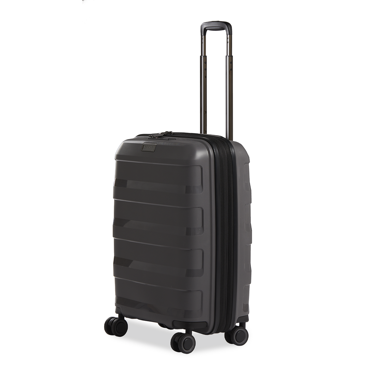 Stratic Straw Plus Trolley S 55 cm mit 4 Rollen aus Bio Kunststoff Dark Grey