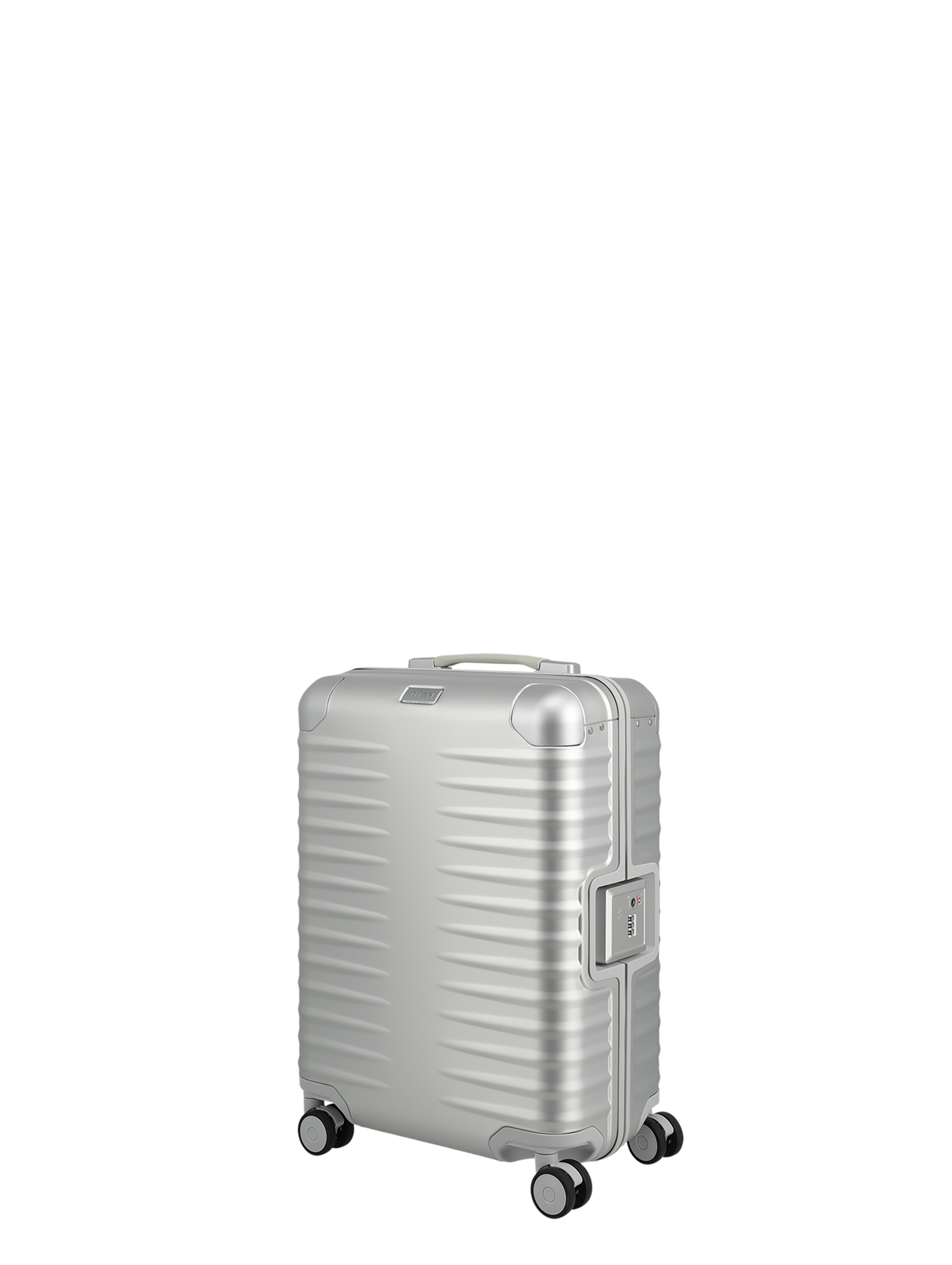 TITAN Aluminium Trolley ETERNITY S 23 cm mit 4 Rollen Silber