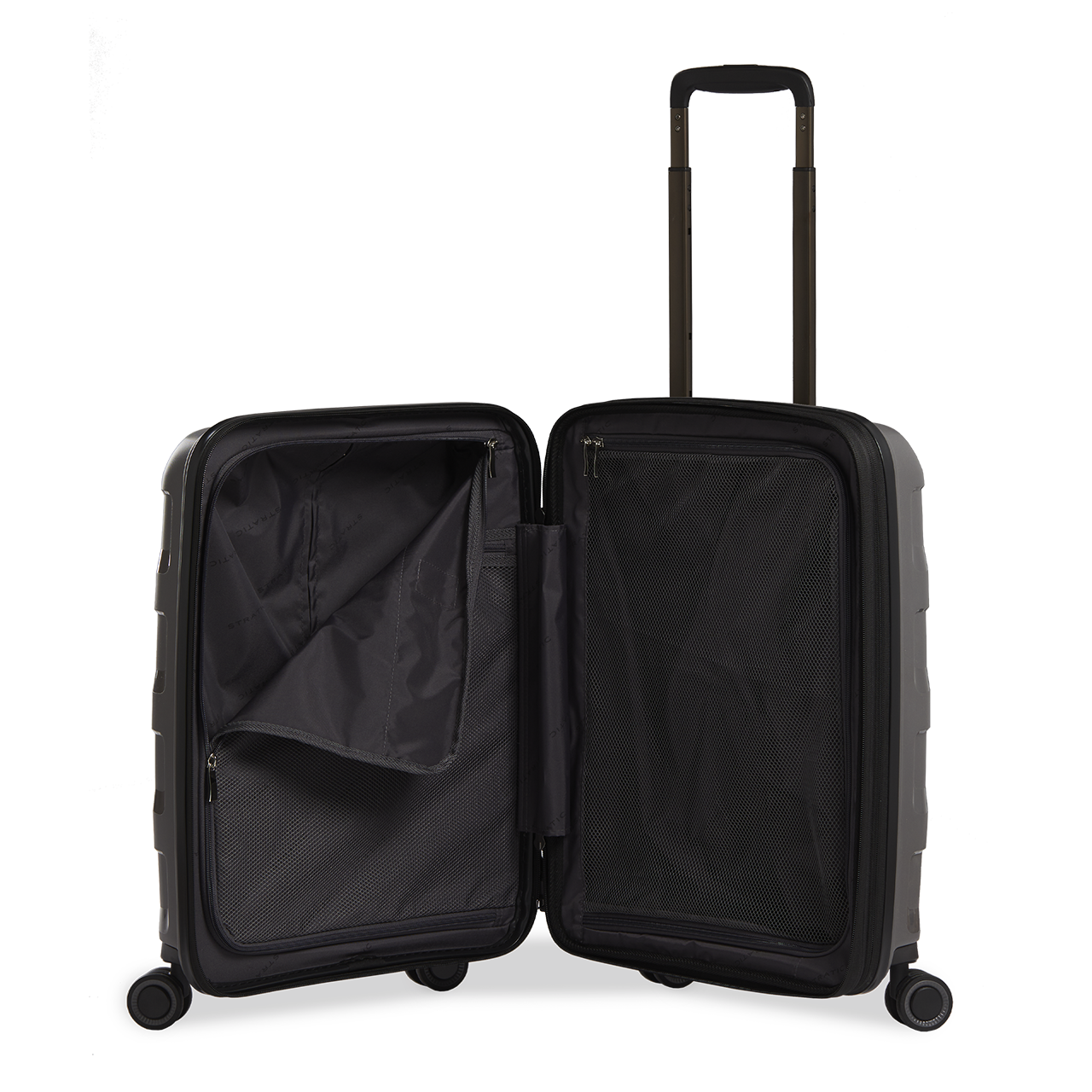 Stratic Straw Plus Trolley S 55 cm mit 4 Rollen aus Bio Kunststoff Dark Grey