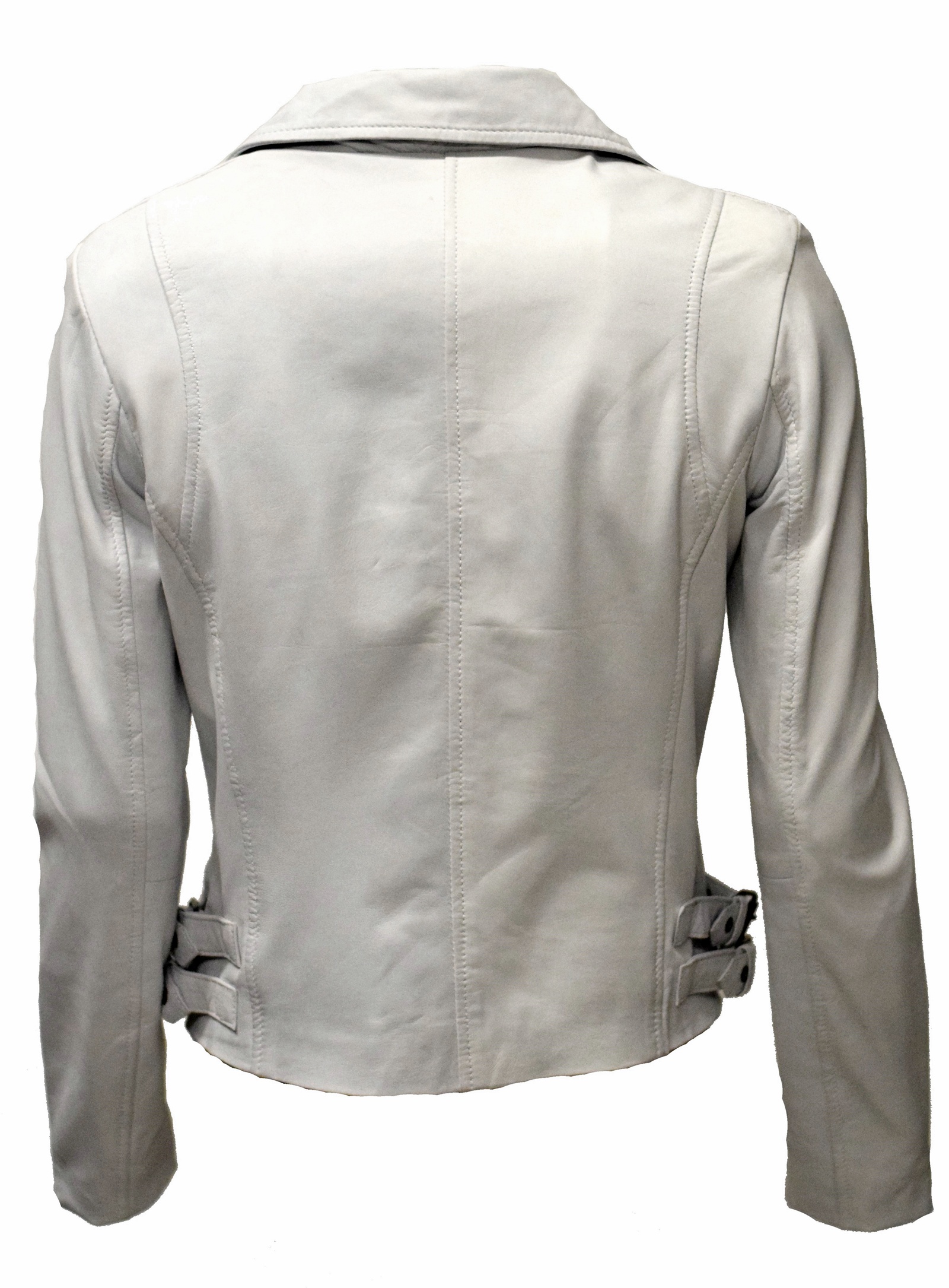Damen Lederjacke Bebie in washed Weiss