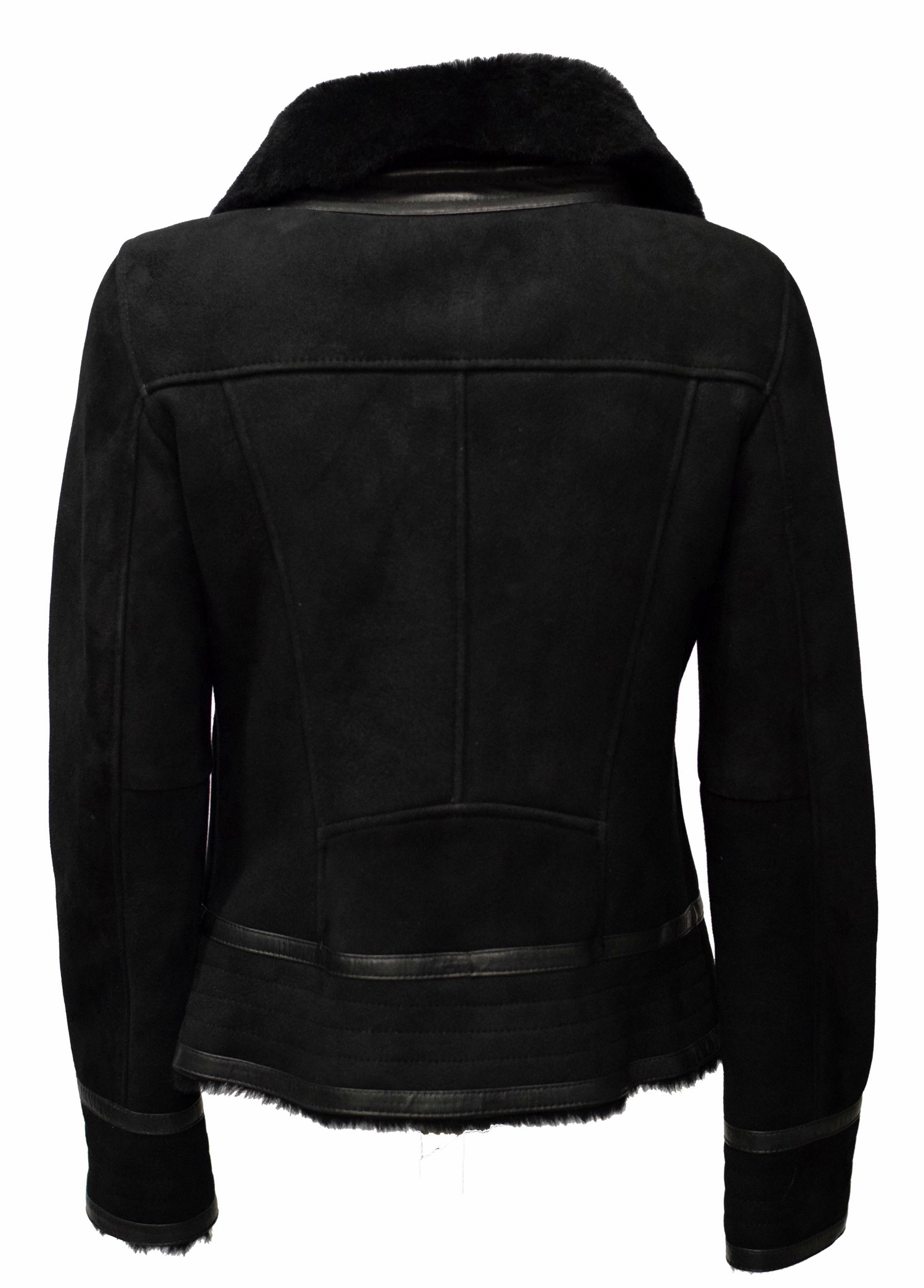 Damen Lammfelljacke Lena in Anthrazit
