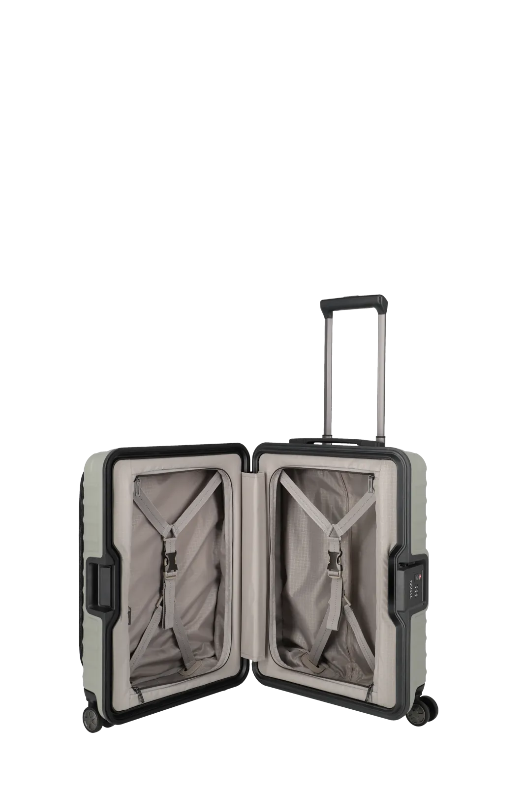 TITAN Trolley LITRON FRAME Vortasche S+ 55 cm mit 4 Rollen Champagner