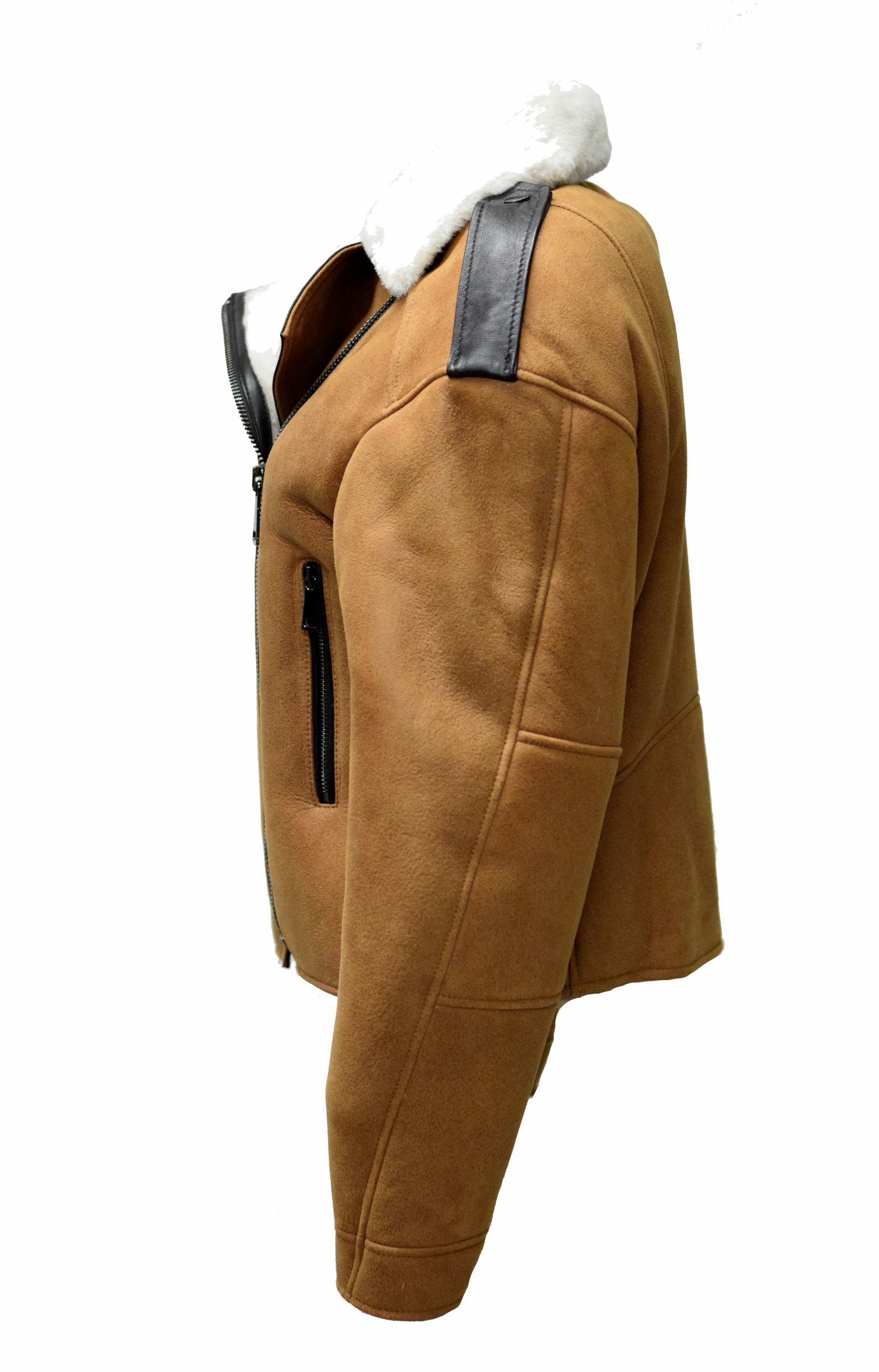 Damen Lammfelljacke Kate Shearling in Cognac