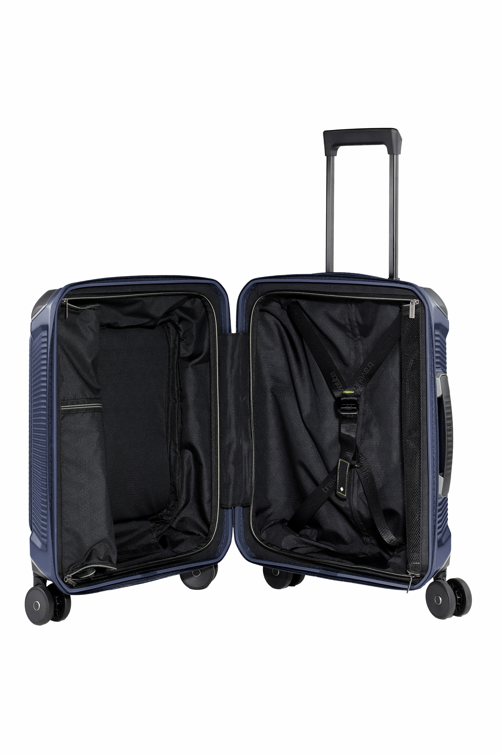 Travelite Koffer Trolley Millenium Vortasche 55 cm S+ 4 Rollen Navy