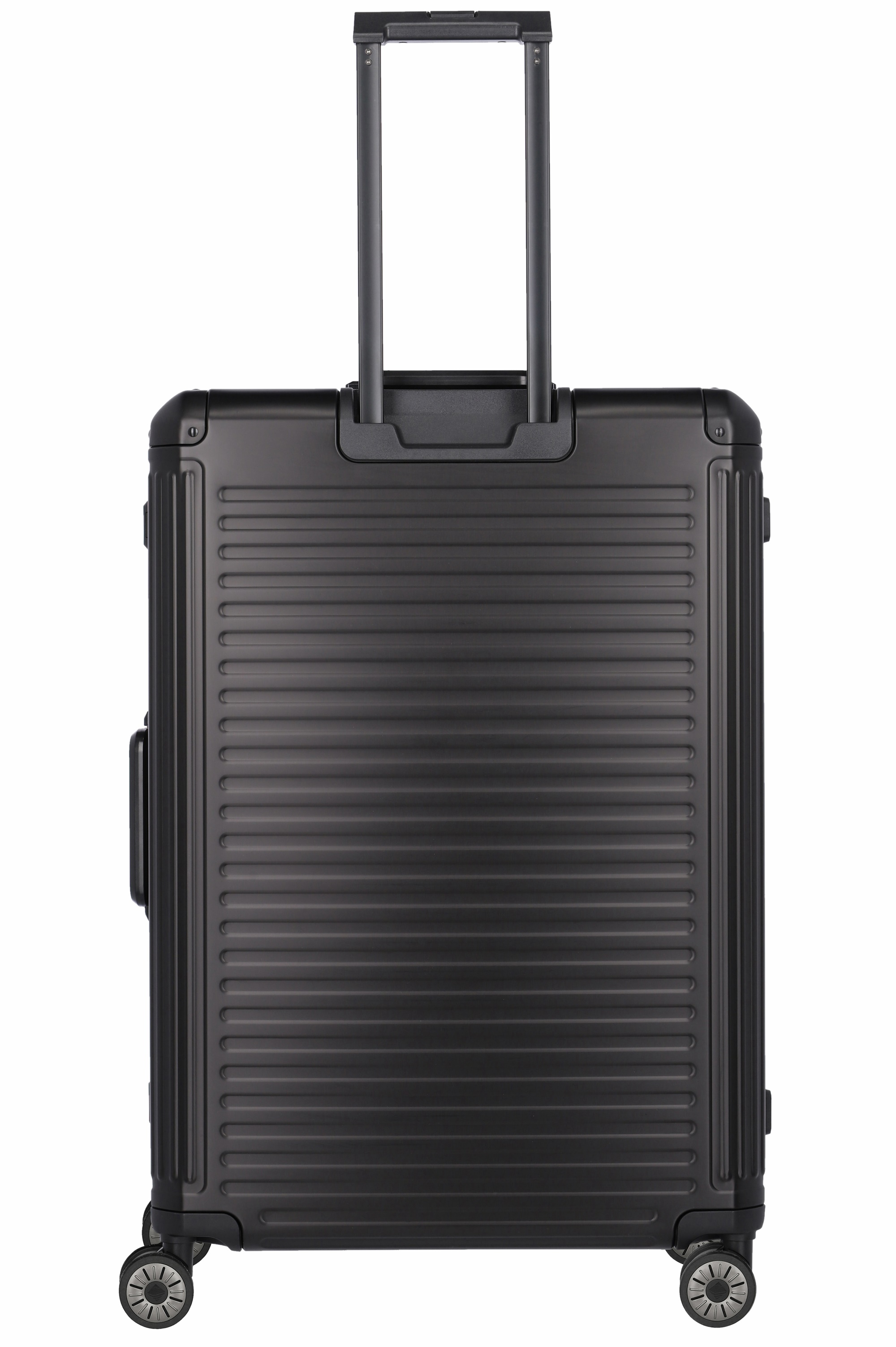 Travelite Aluminium Koffer Next L 77 cm mit 4 Rollen Schwarz