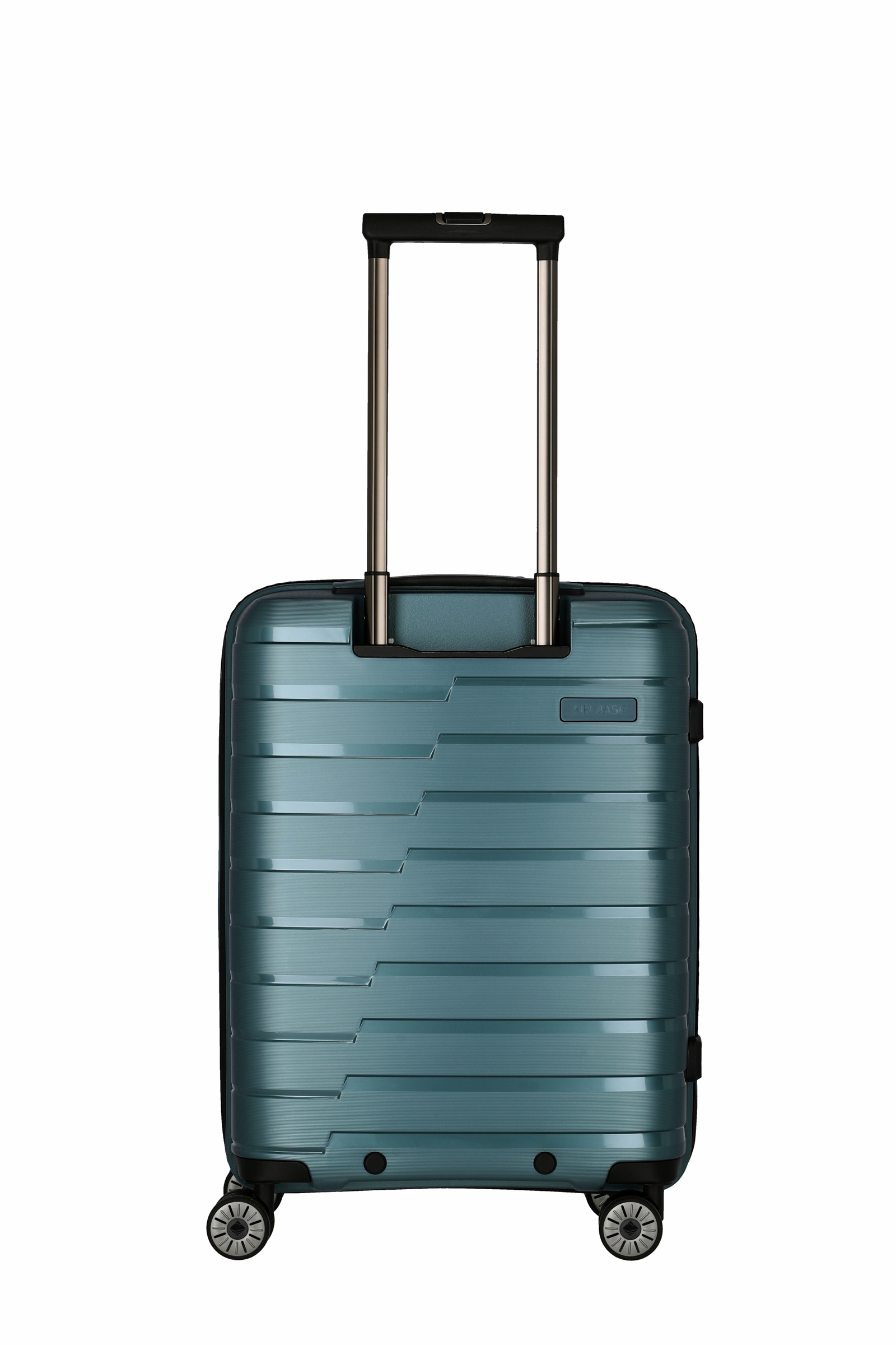 Travelite Koffer Air Base Vortasche 4 Rollen Trolley 55 cm S+ Eisblau