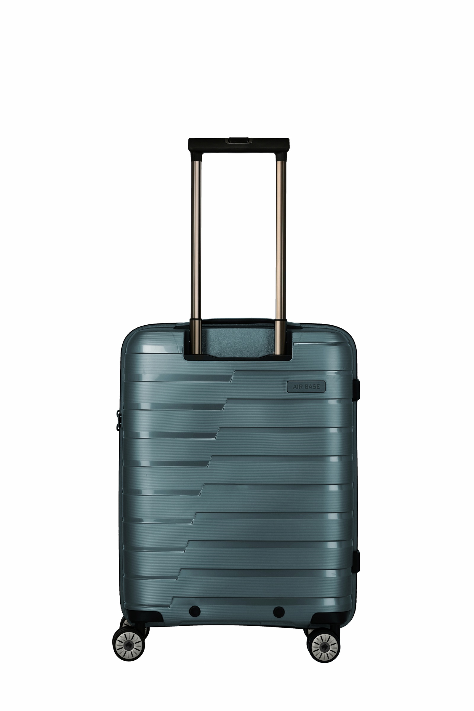 Travelite Koffer Air Base Vortasche 4 Rollen Trolley 55 cm S+ Eisblau