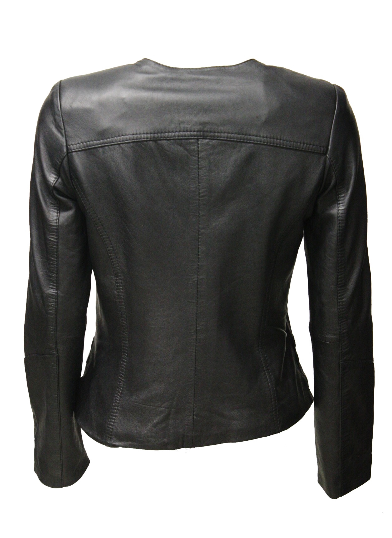 Damen Lederjacke "BEA" in washed Schwarz