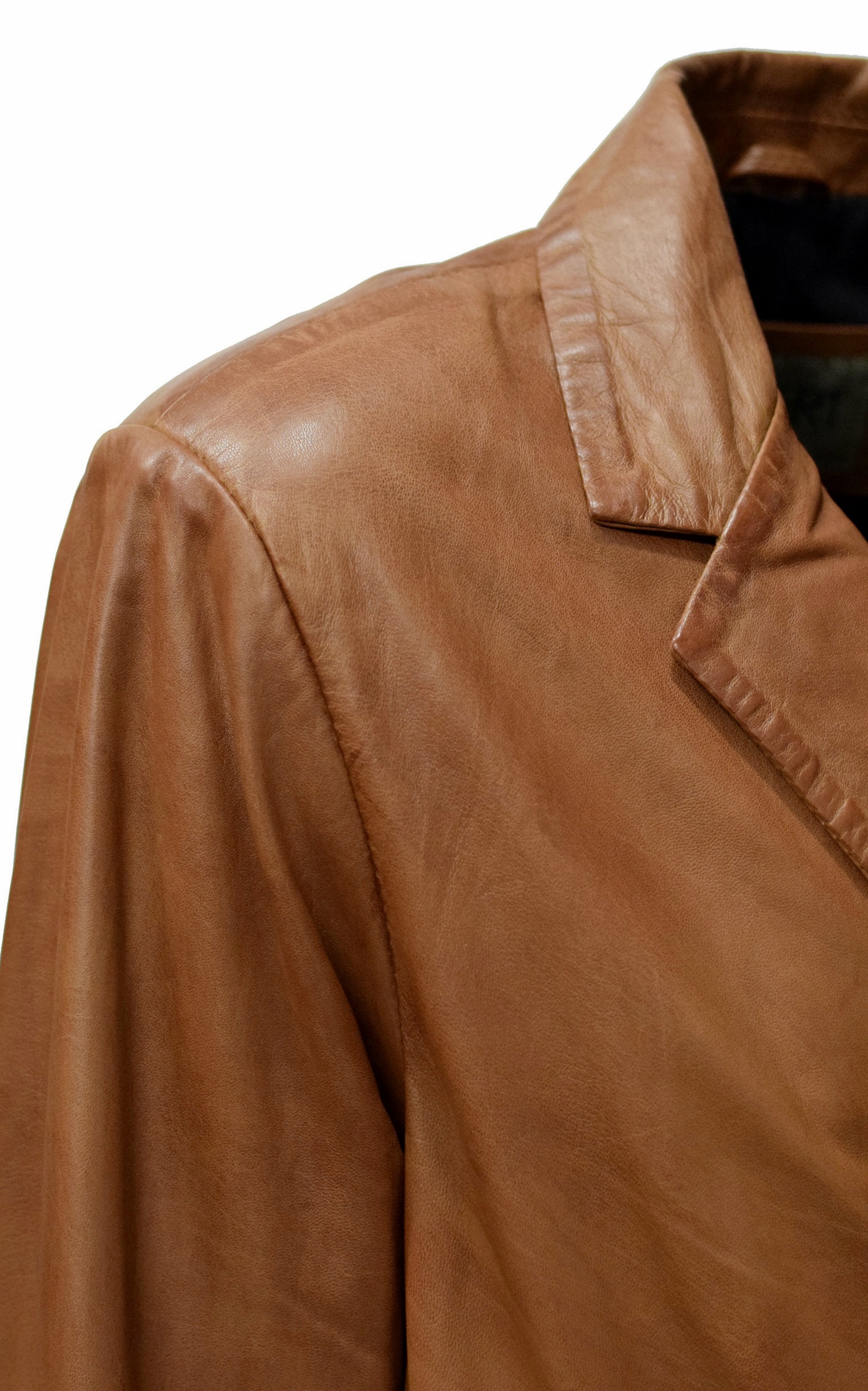 Herren Ledersakko Boris in washed Cognac