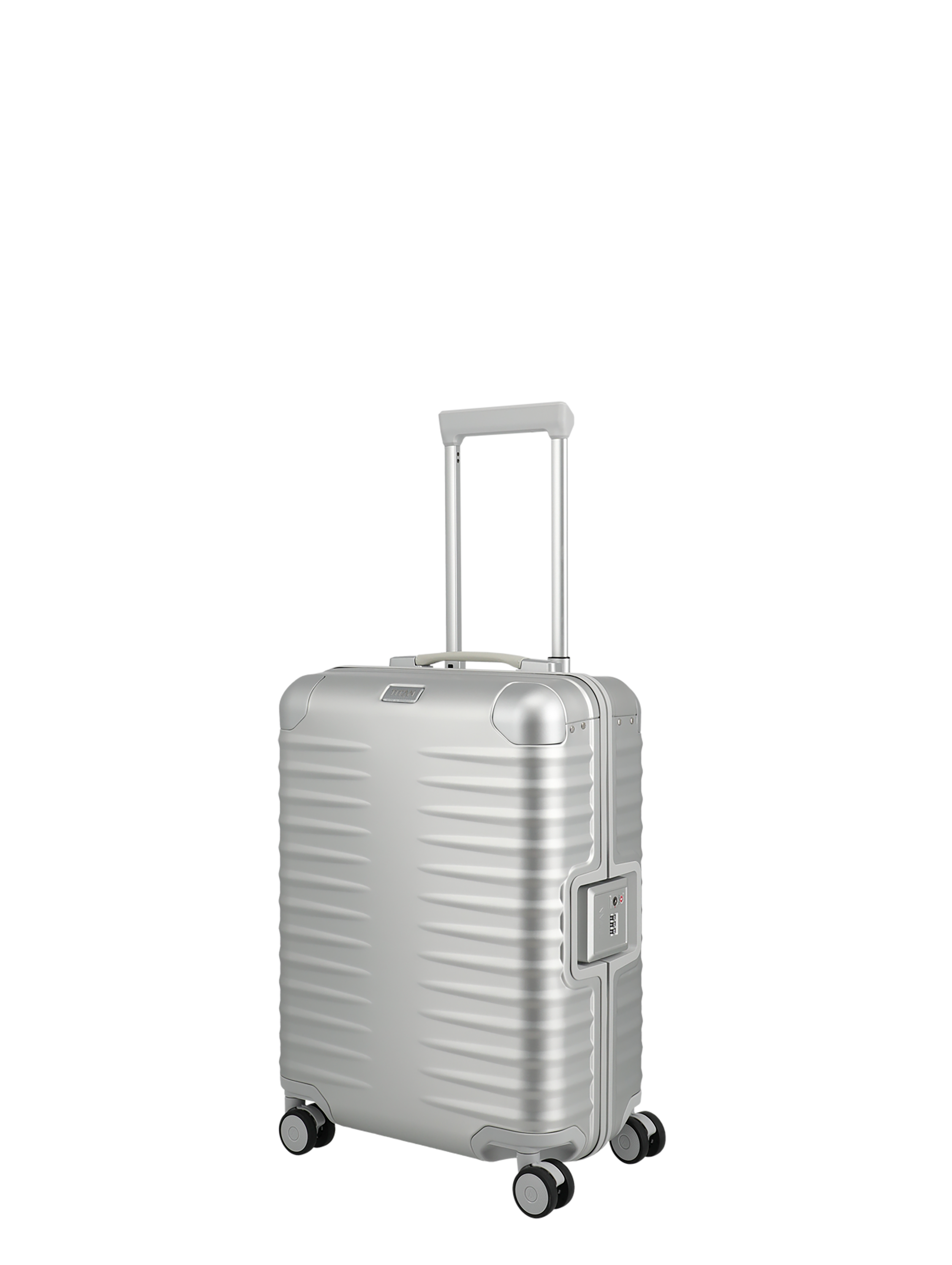 TITAN Aluminium Trolley ETERNITY S 23 cm mit 4 Rollen Silber