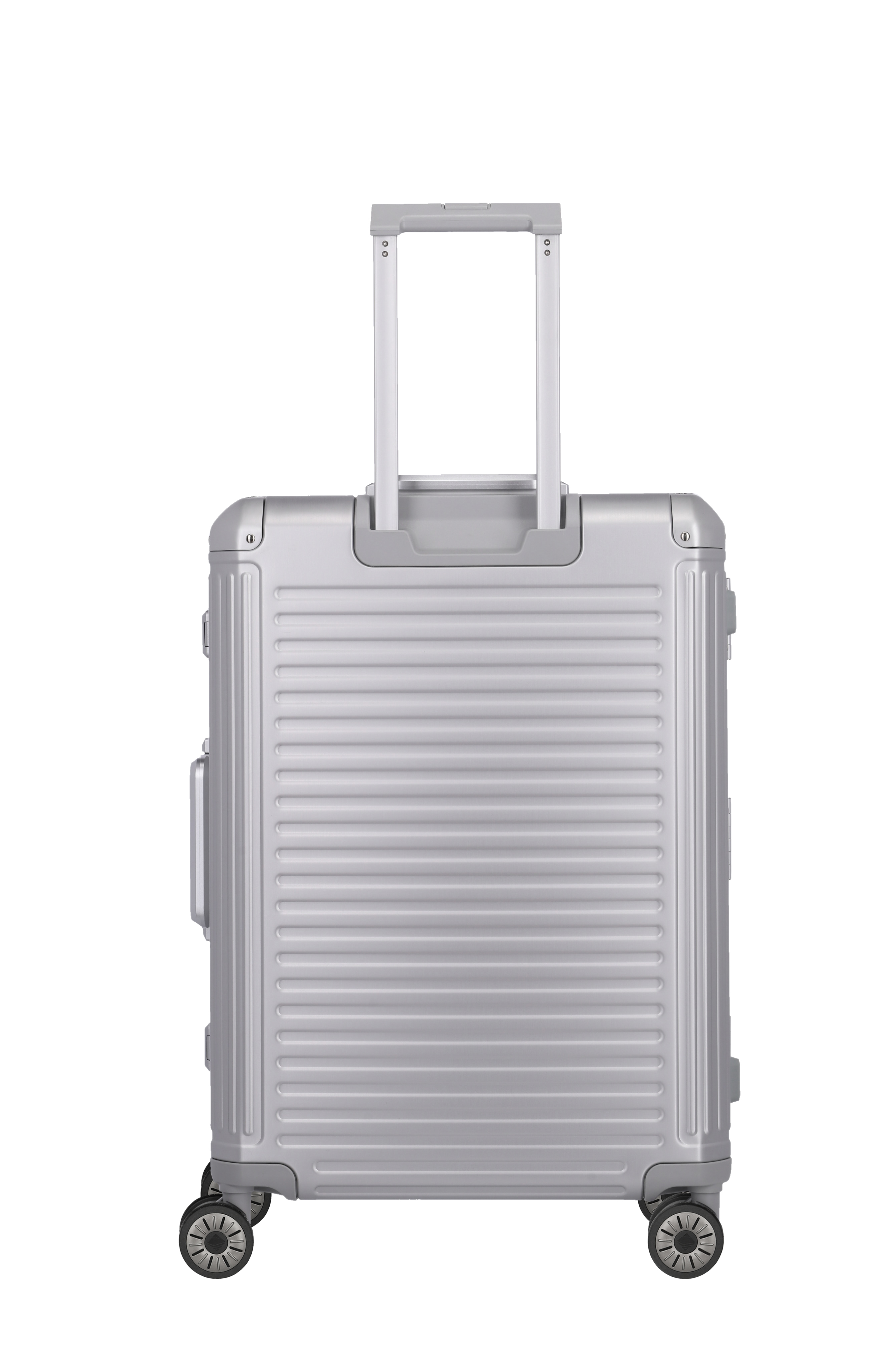 Travelite Aluminium Koffer Next 2.0 M 66 cm mit 4 Rollen Silber