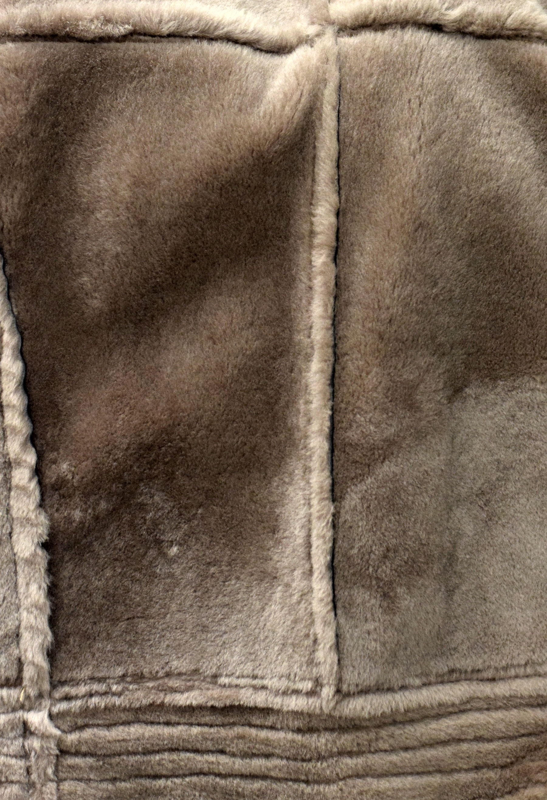 Herren Lammfelljacke Bomber Mark in Schwarzgrau