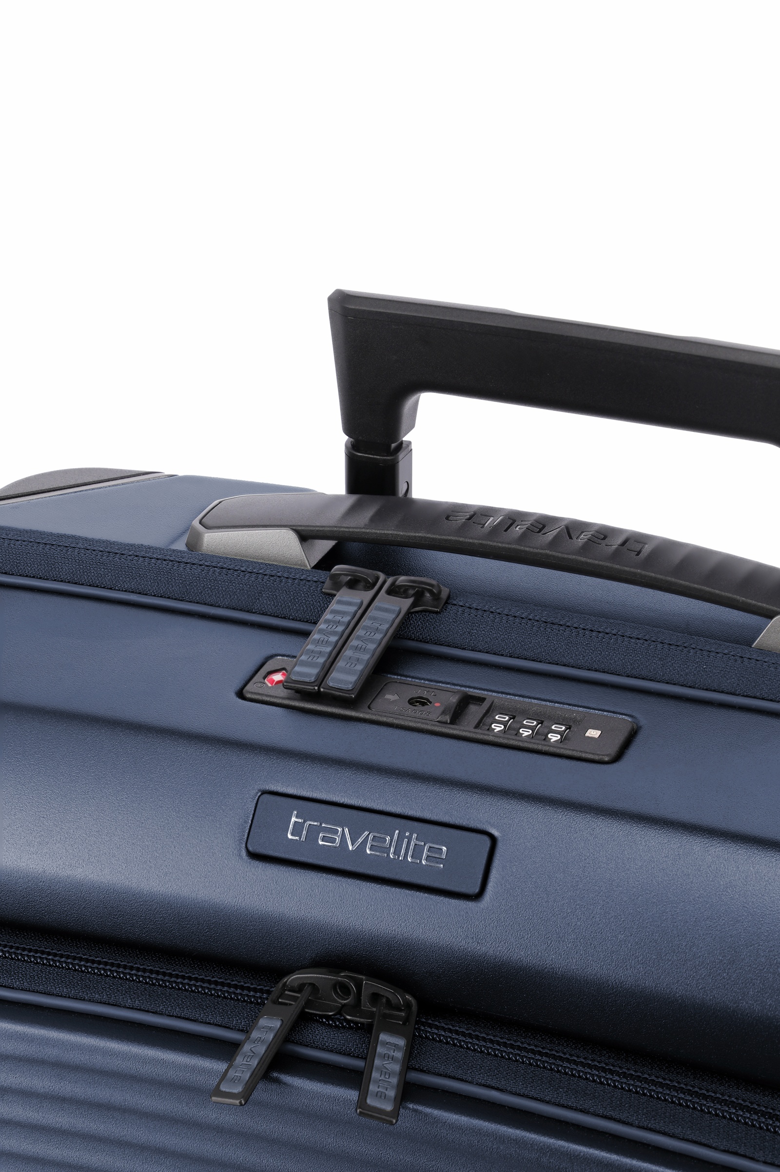 Travelite Koffer Trolley Millenium Vortasche 55 cm S+ 4 Rollen Navy
