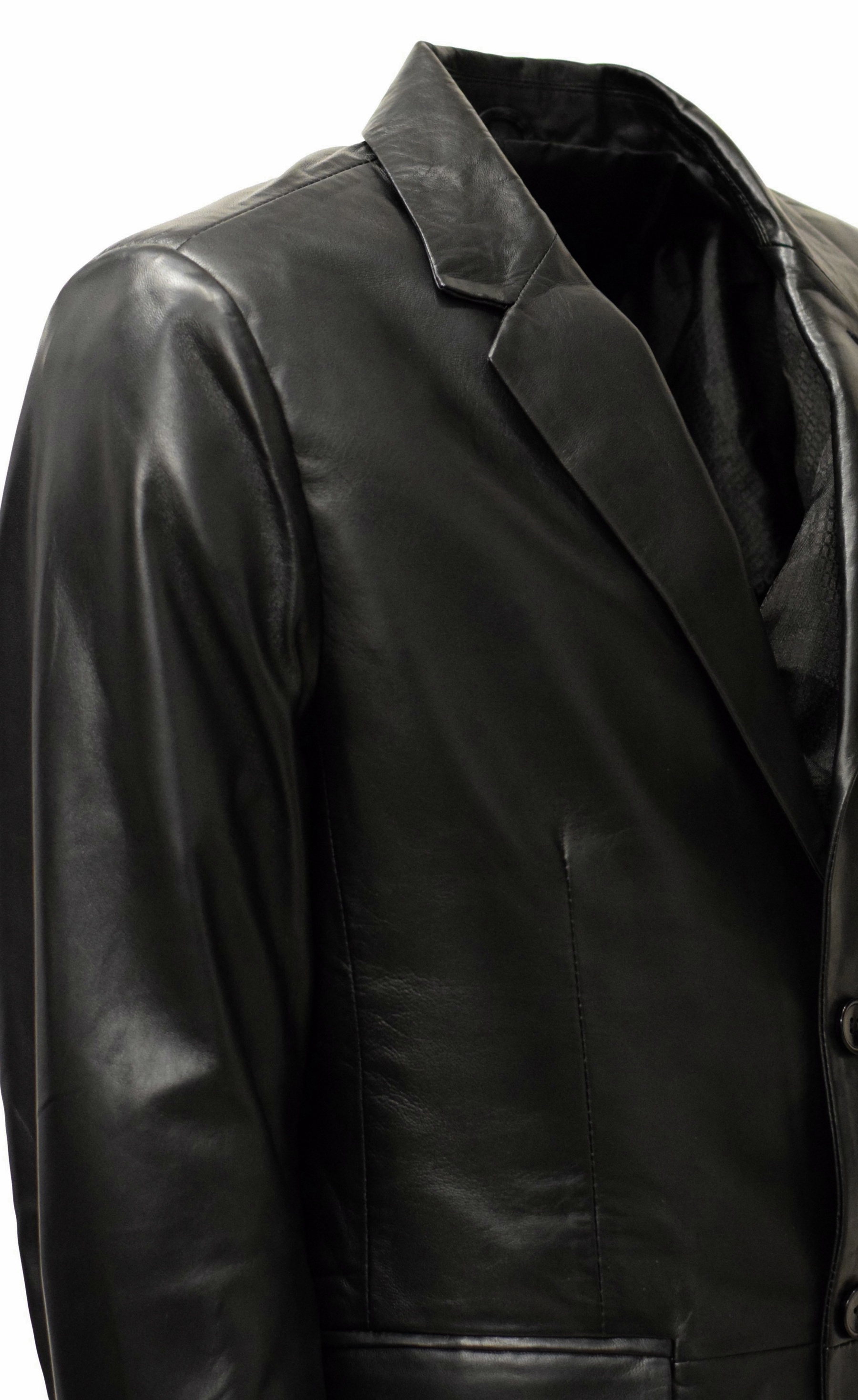 Herren Ledersakko Boris in fine Schwarz