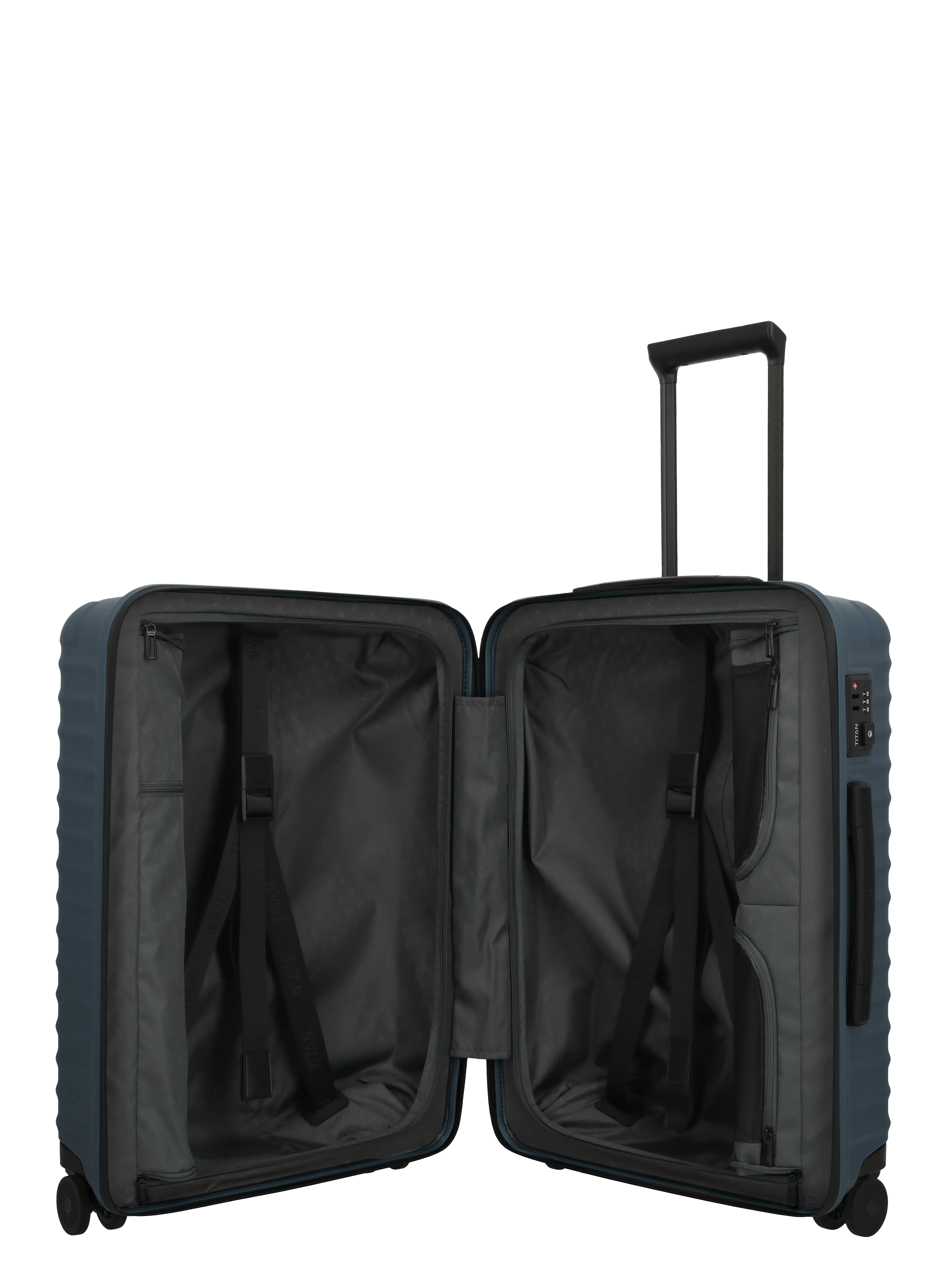 TITAN Trolley UPGRADE M 65 cm mit 4 Rollen Midnight Blue