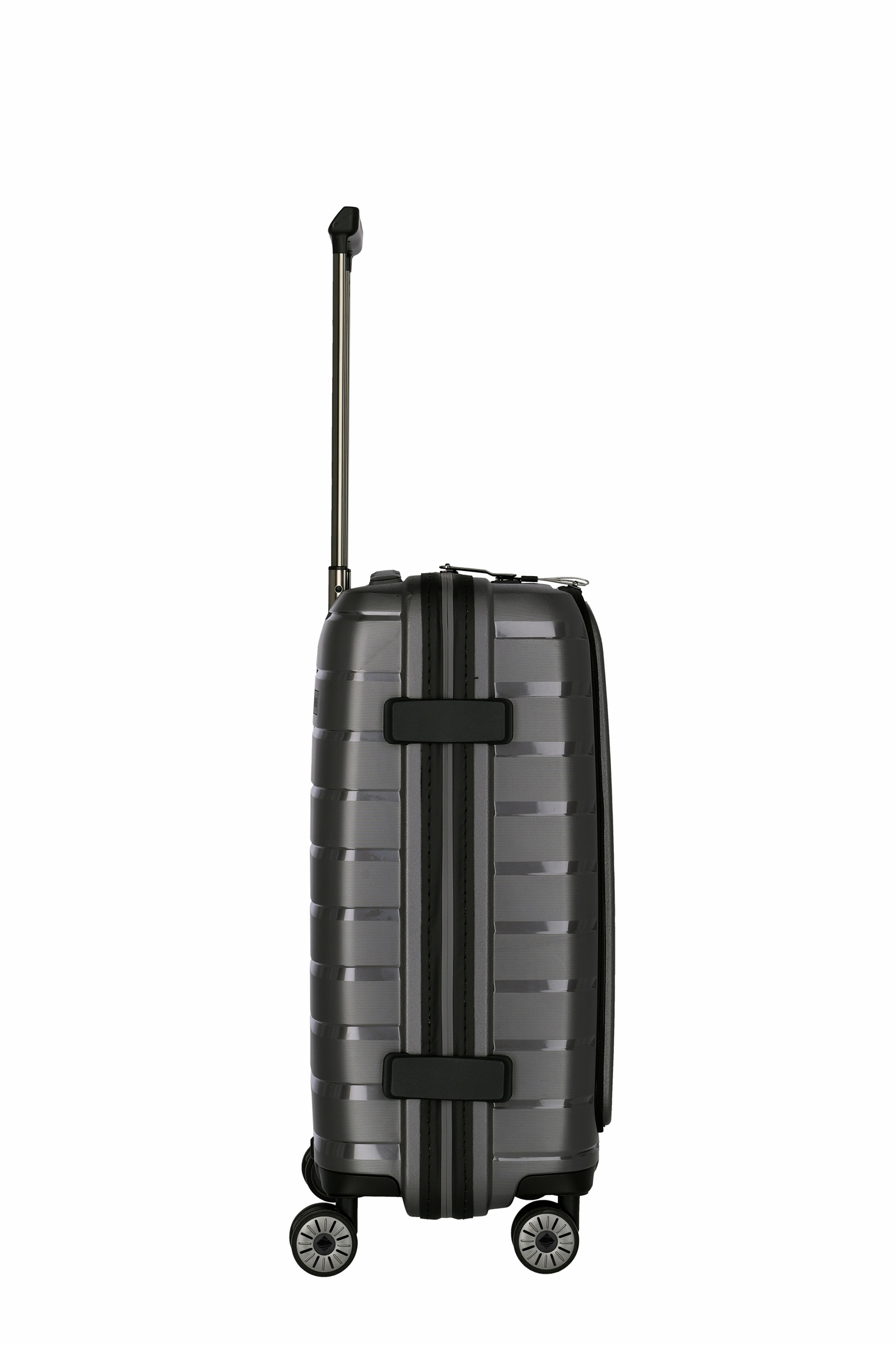 Travelite Koffer Air Base Vortasche 4 Rollen Trolley 55 cm S+ Anthrazit