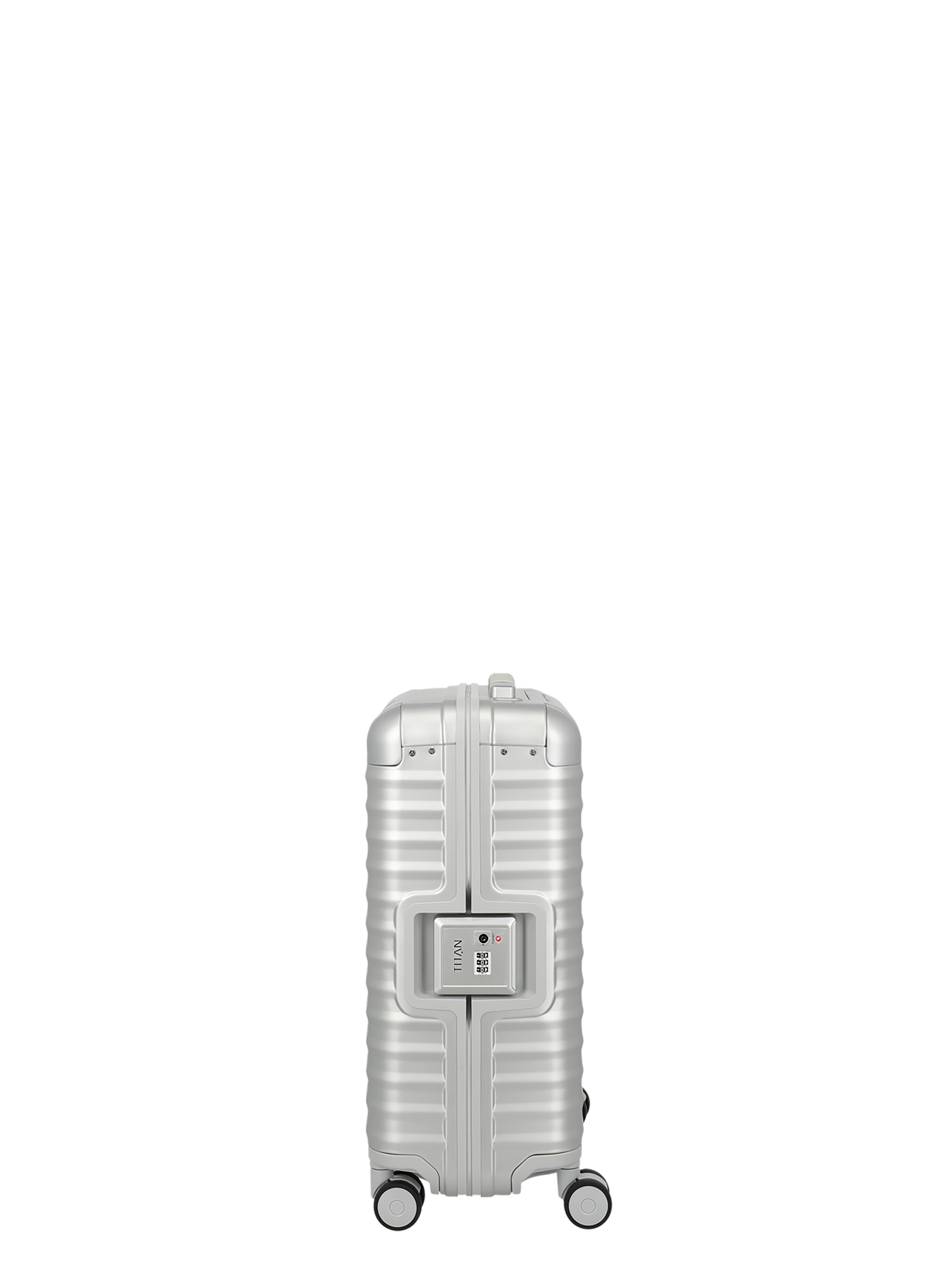 TITAN Aluminium Trolley ETERNITY S 23 cm mit 4 Rollen Silber