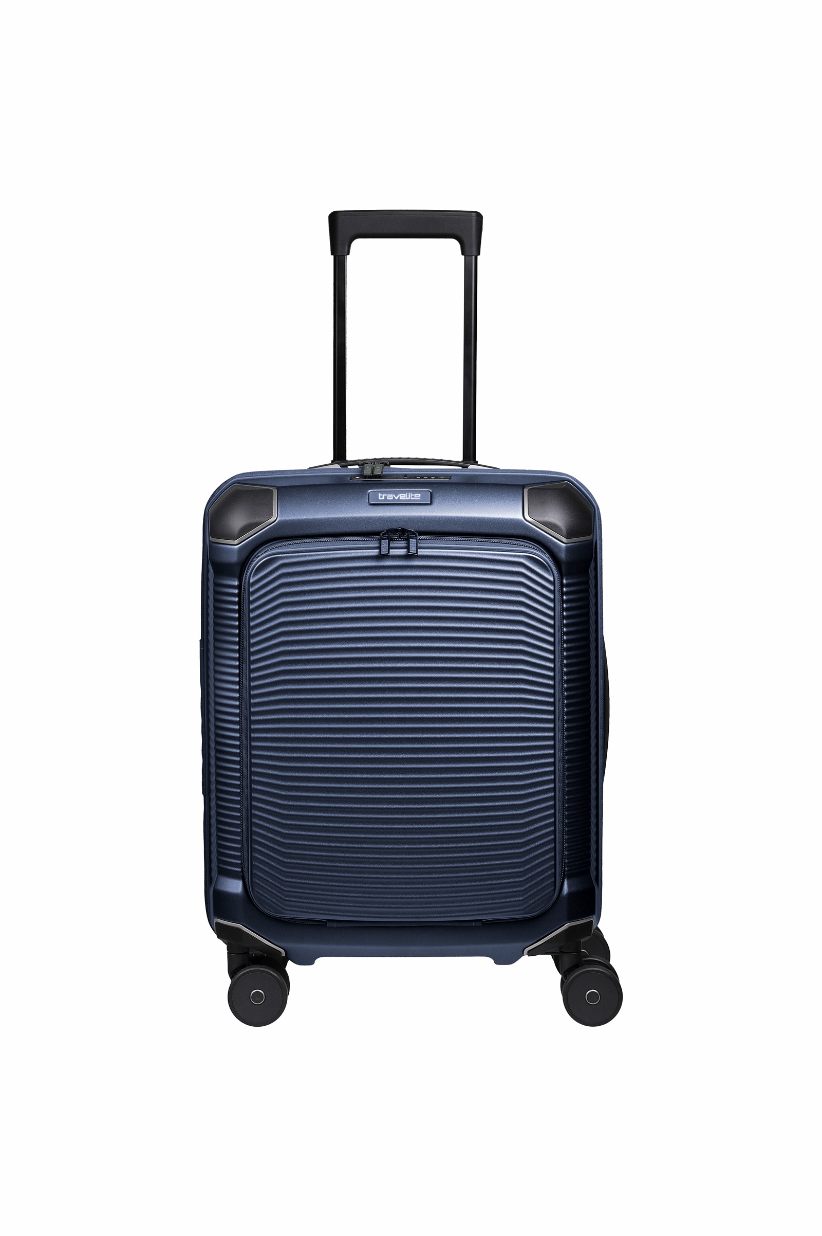 Travelite Koffer Trolley Millenium Vortasche 55 cm S+ 4 Rollen Navy