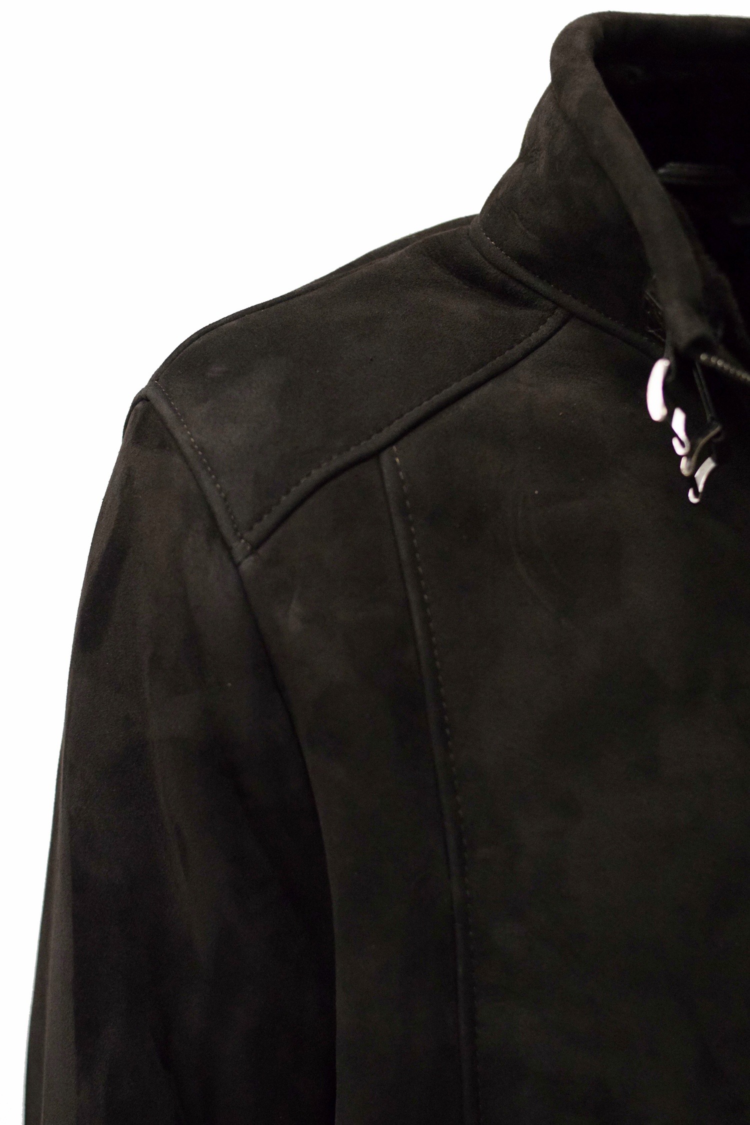 Herren Lammfelljacke Nellson in Braun Schwarzbraun