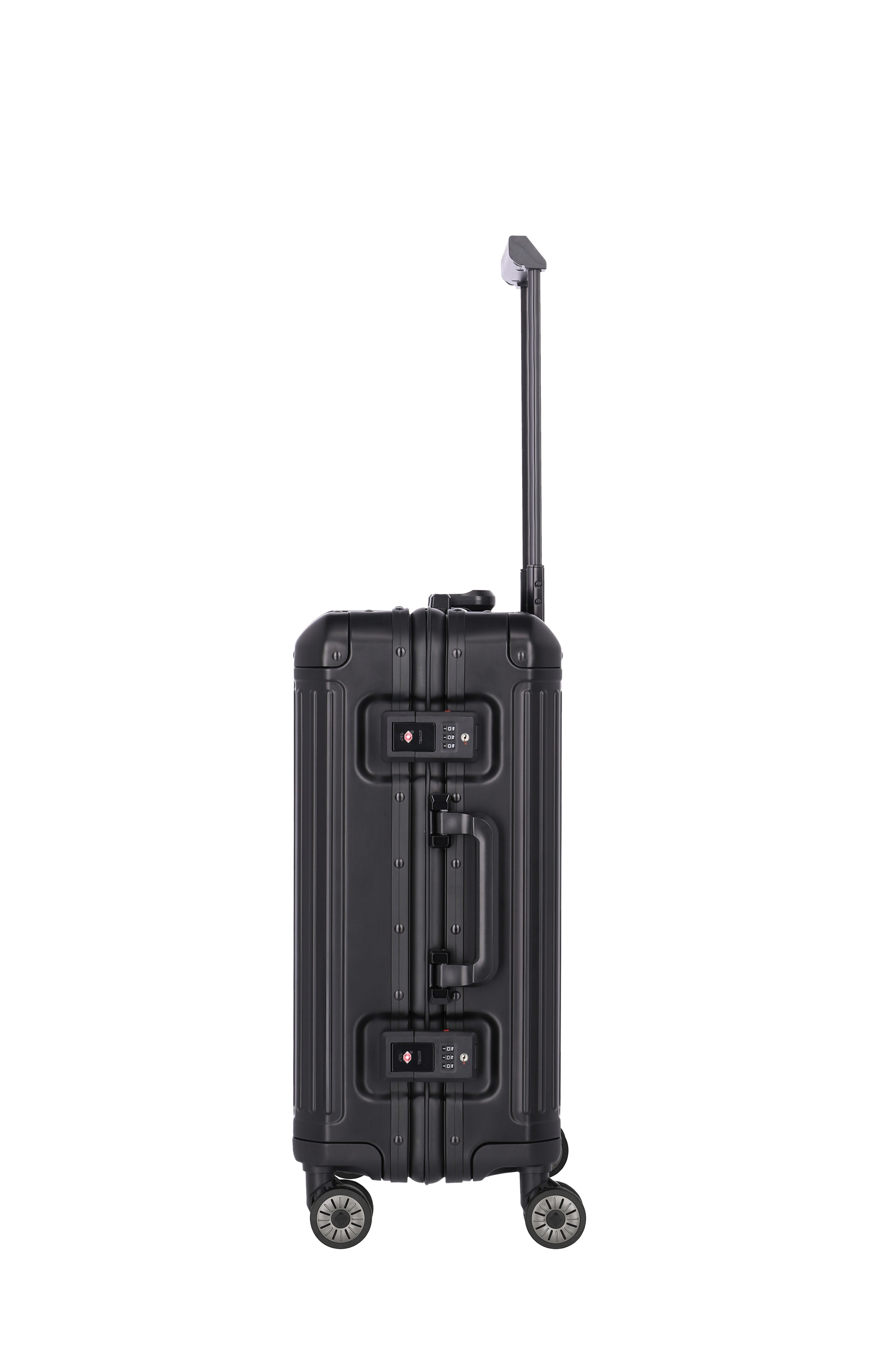 Travelite Aluminium Trolley Next S 55 cm mit 4 Rollen Schwarz