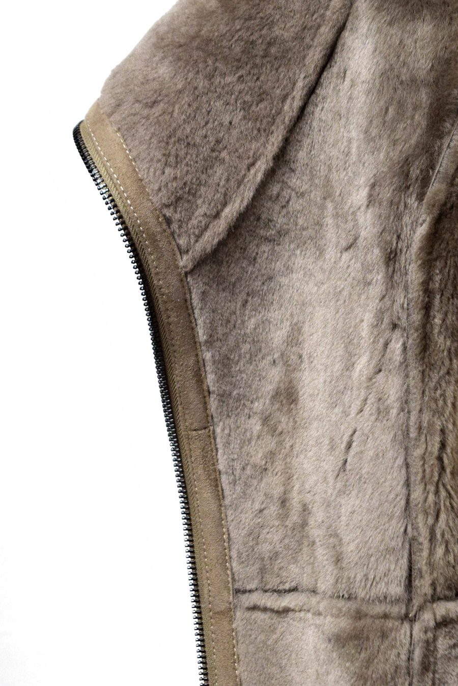 Levinsky Damen Lammfellmantel Shearling in Taupe Grau