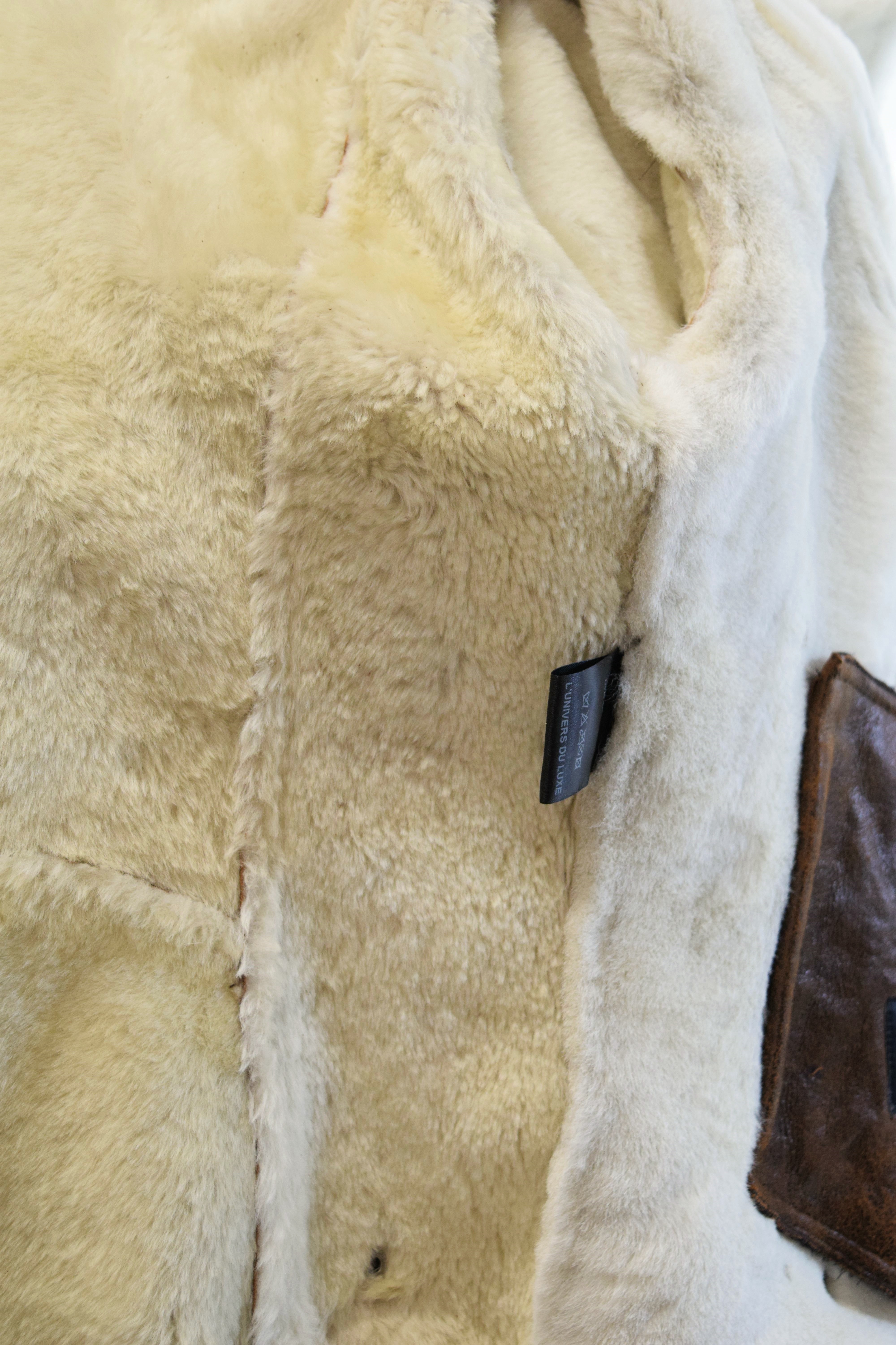 Damen Lammfelljacke Carla Shearling retro Whiskey Braun