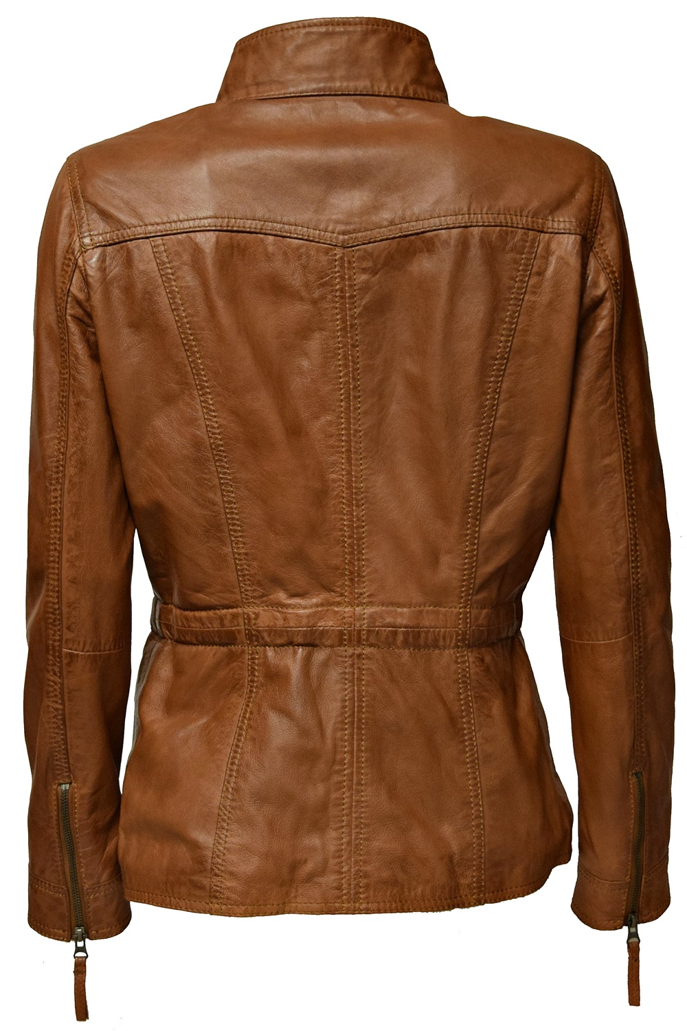 Damen Lederjacke Lana in Dunkelcognac