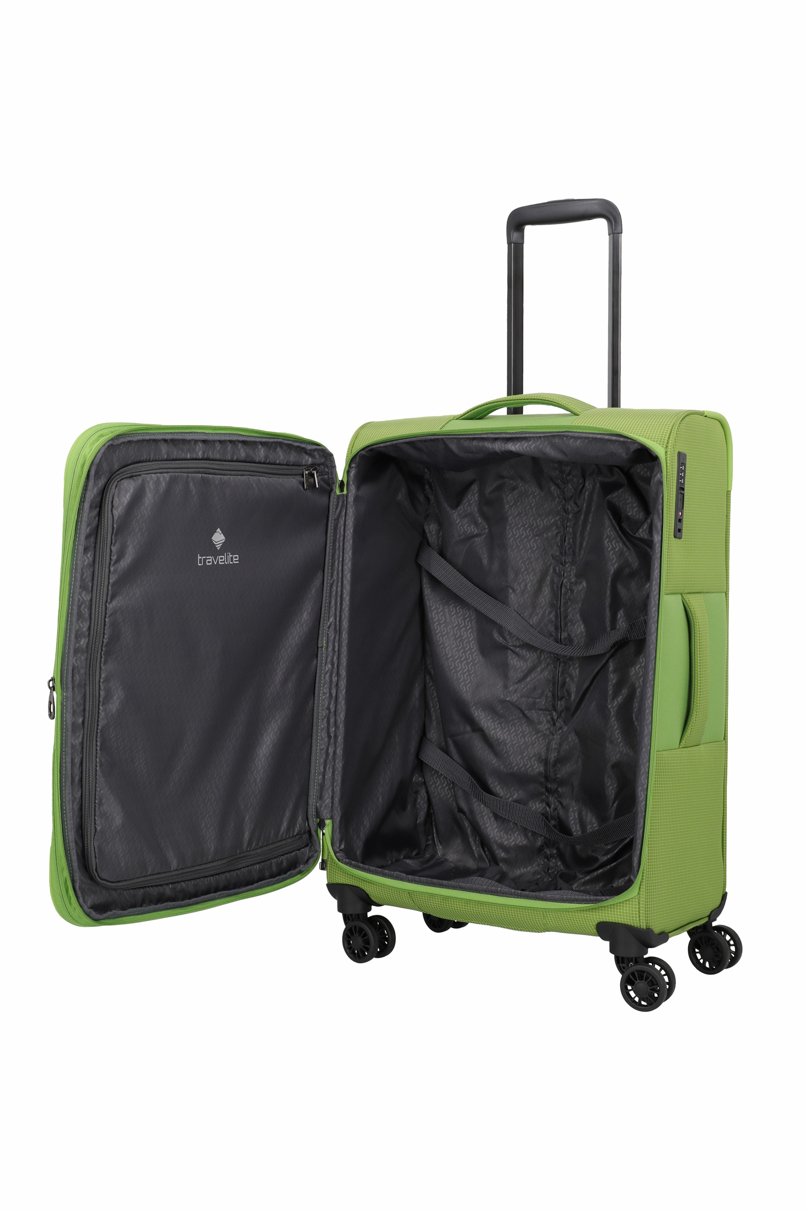 Travelite Trolley Corsiica M 67 cm mit 4 Rollen Fresch Green