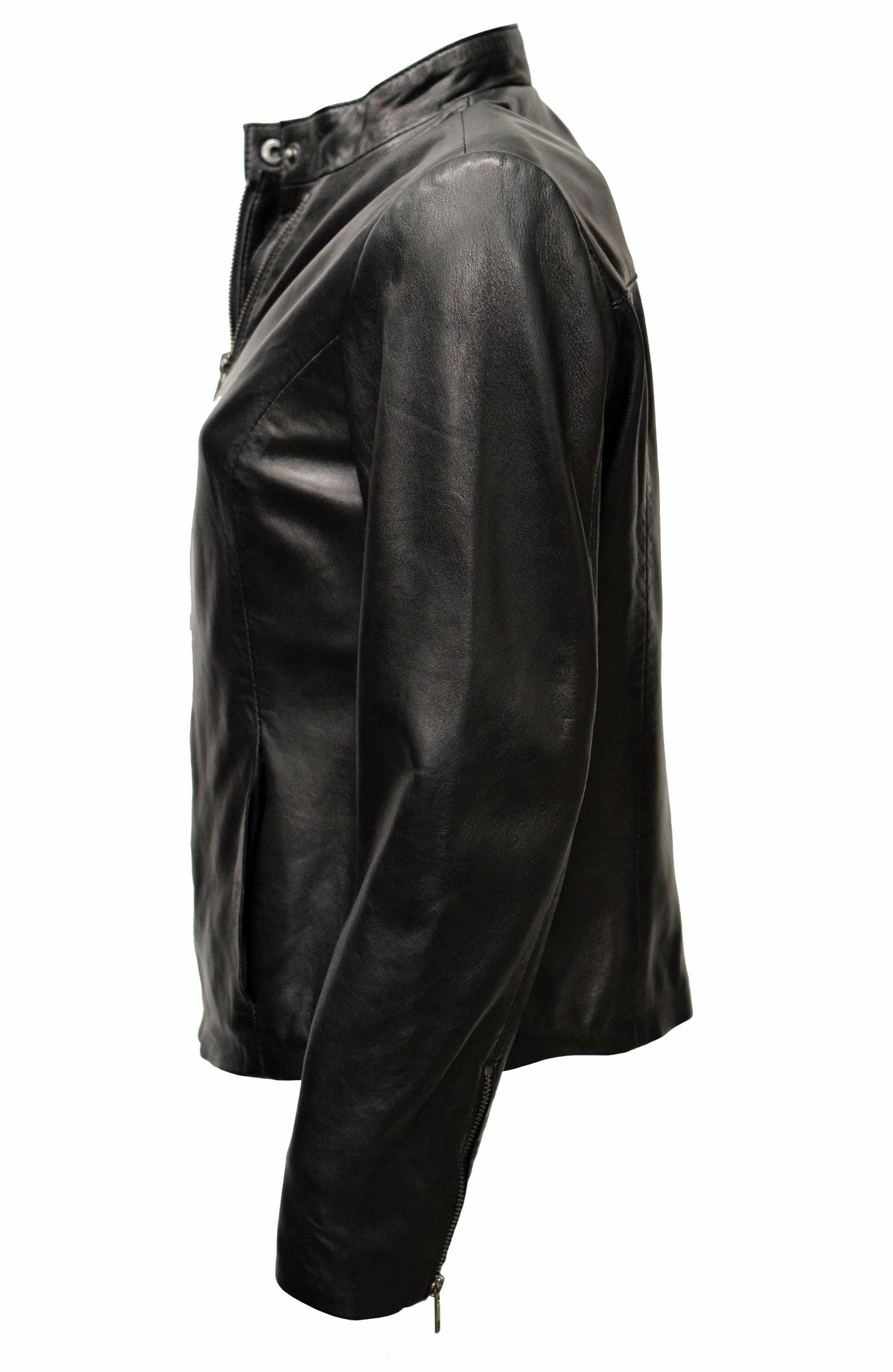Damen Lederjacke Sofia in washed Schwarz