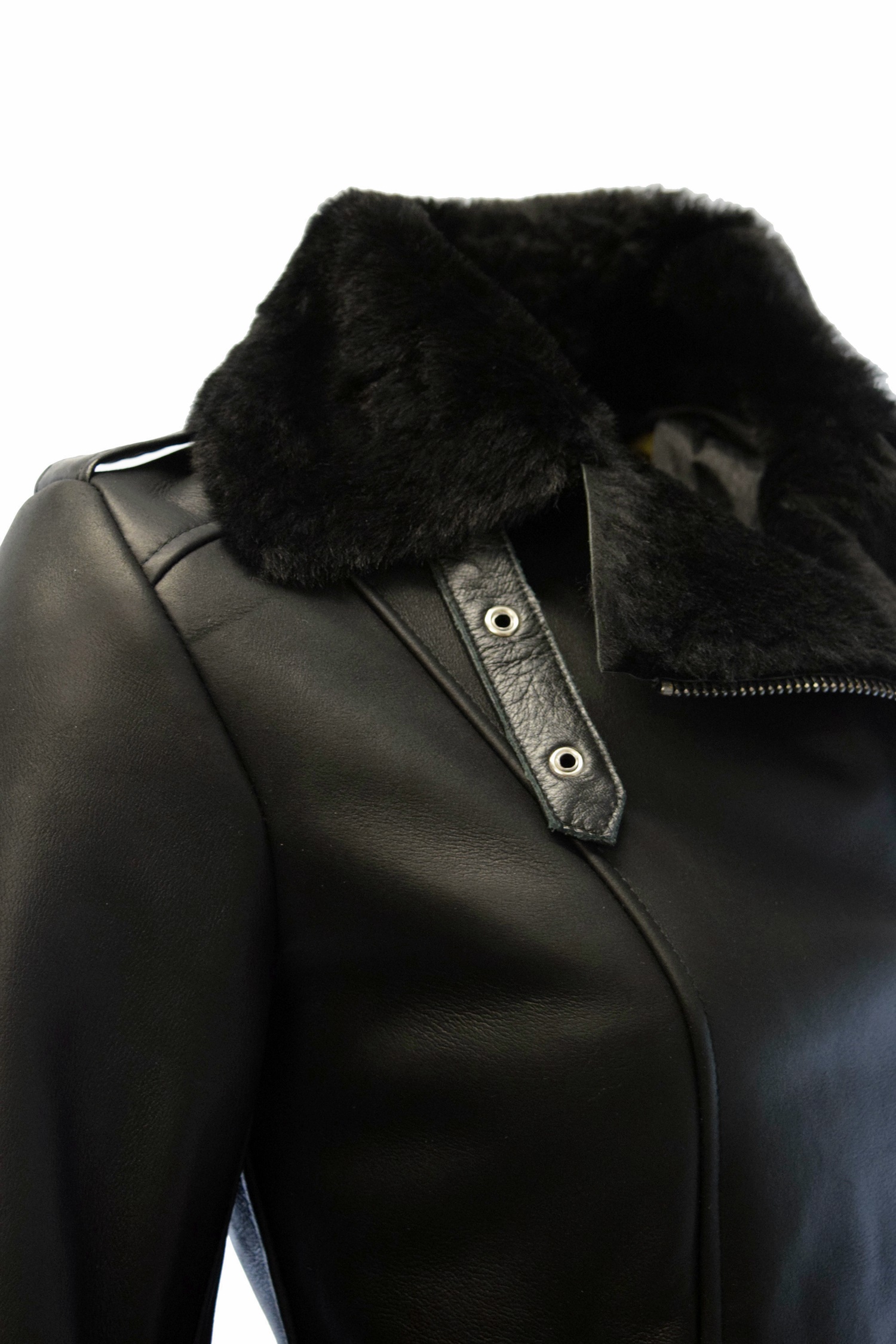 Damen Lammfelljacke Carla Shearling Schwarz