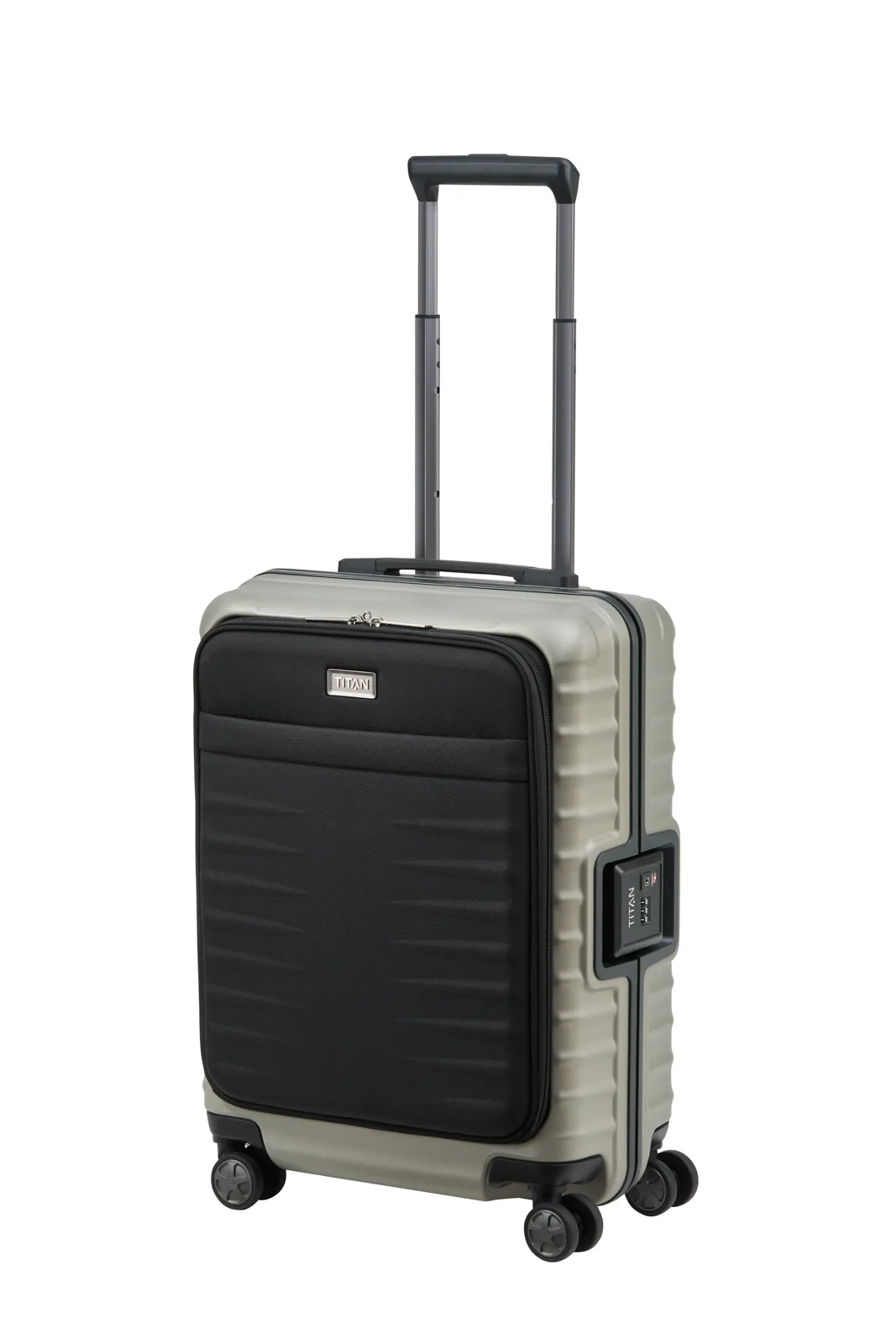 TITAN Trolley LITRON FRAME Vortasche S+ 55 cm mit 4 Rollen Champagner