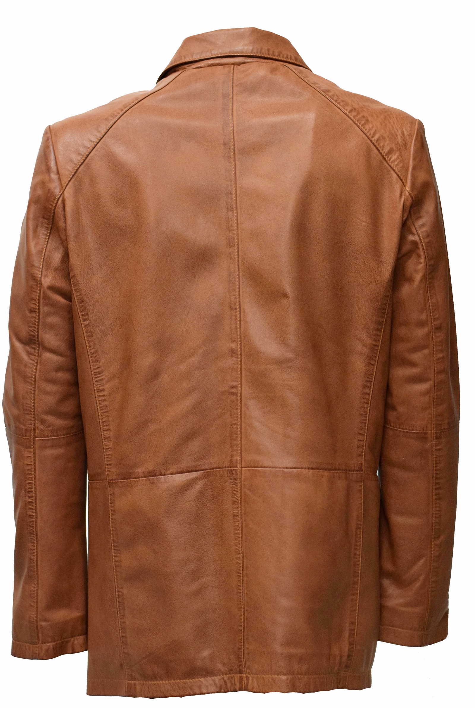 Herren Ledersakko Bruno in washed Cognac