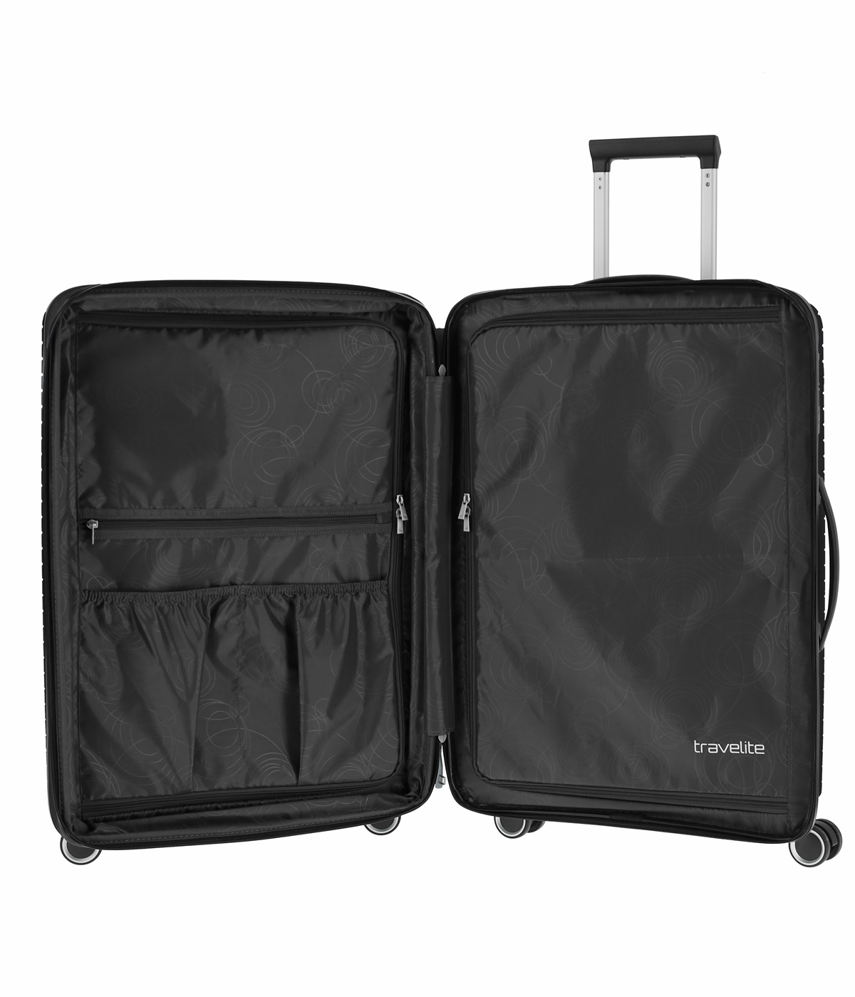 Travelite Koffer Orbita 4 Rollen Trolley M 67 cm Dehnfalte Schwarz