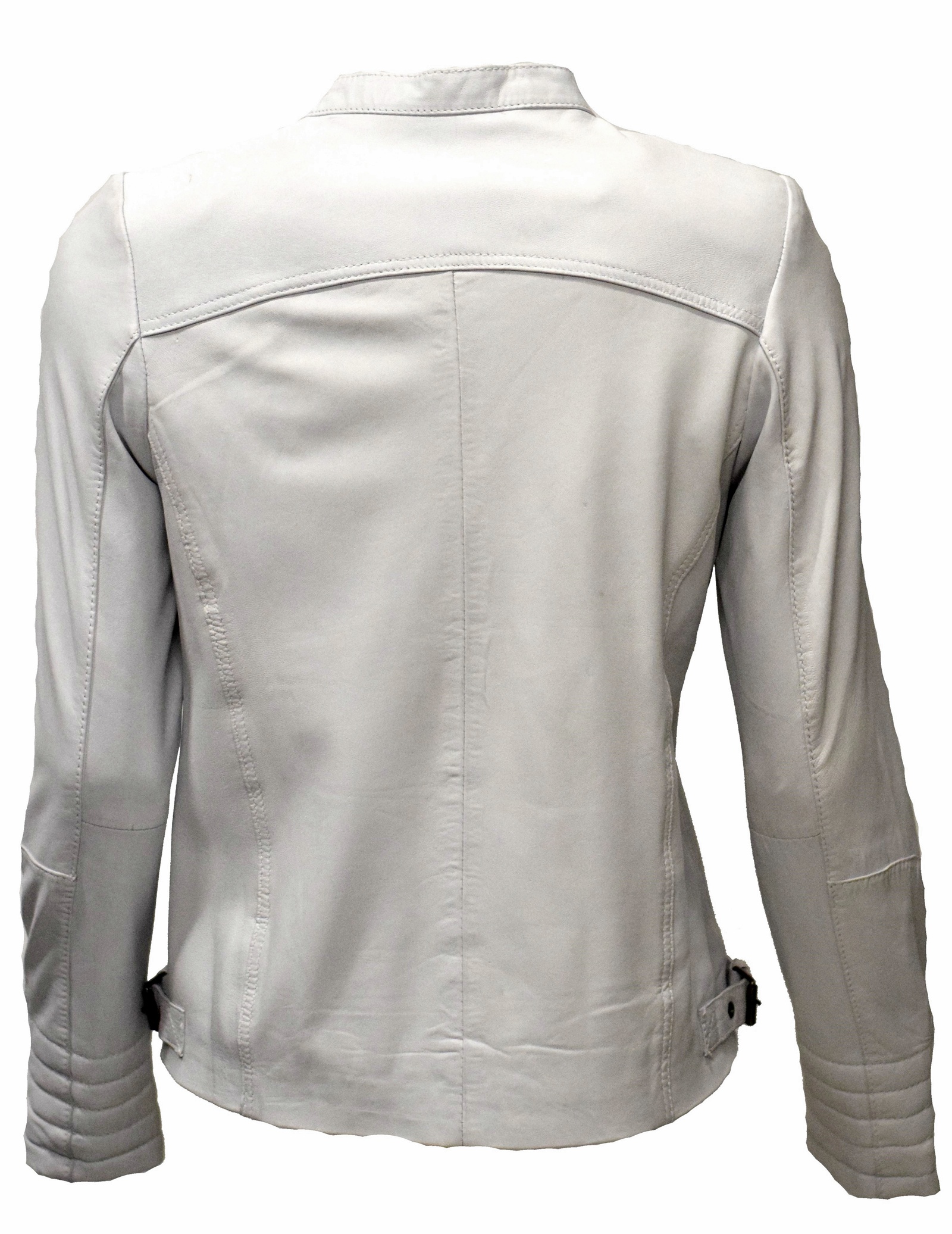 Damen Lederjacke Tina washed Weiss