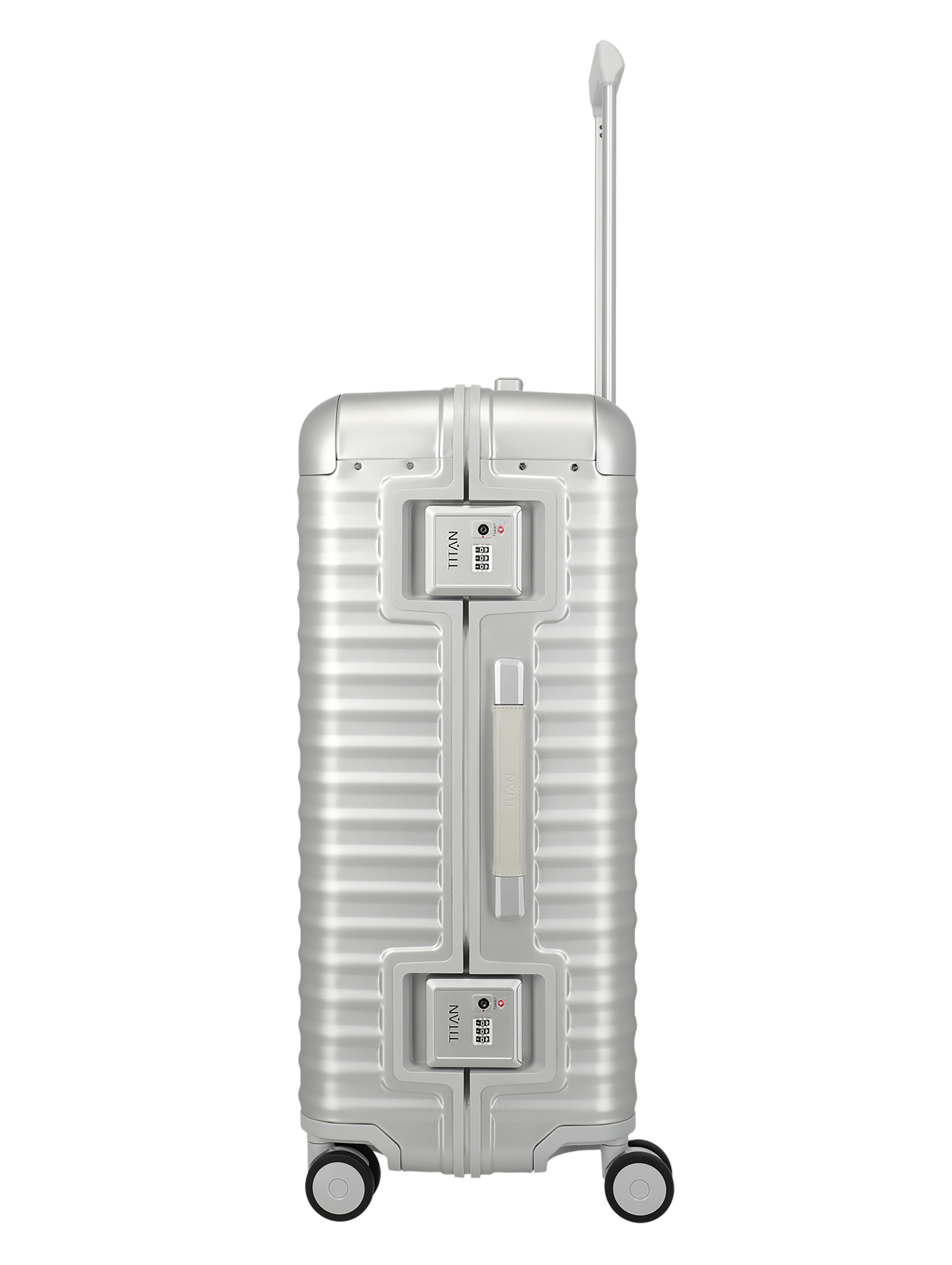 TITAN Aluminium Trolley ETERNITY L 75 cm mit 4 Rollen Silber
