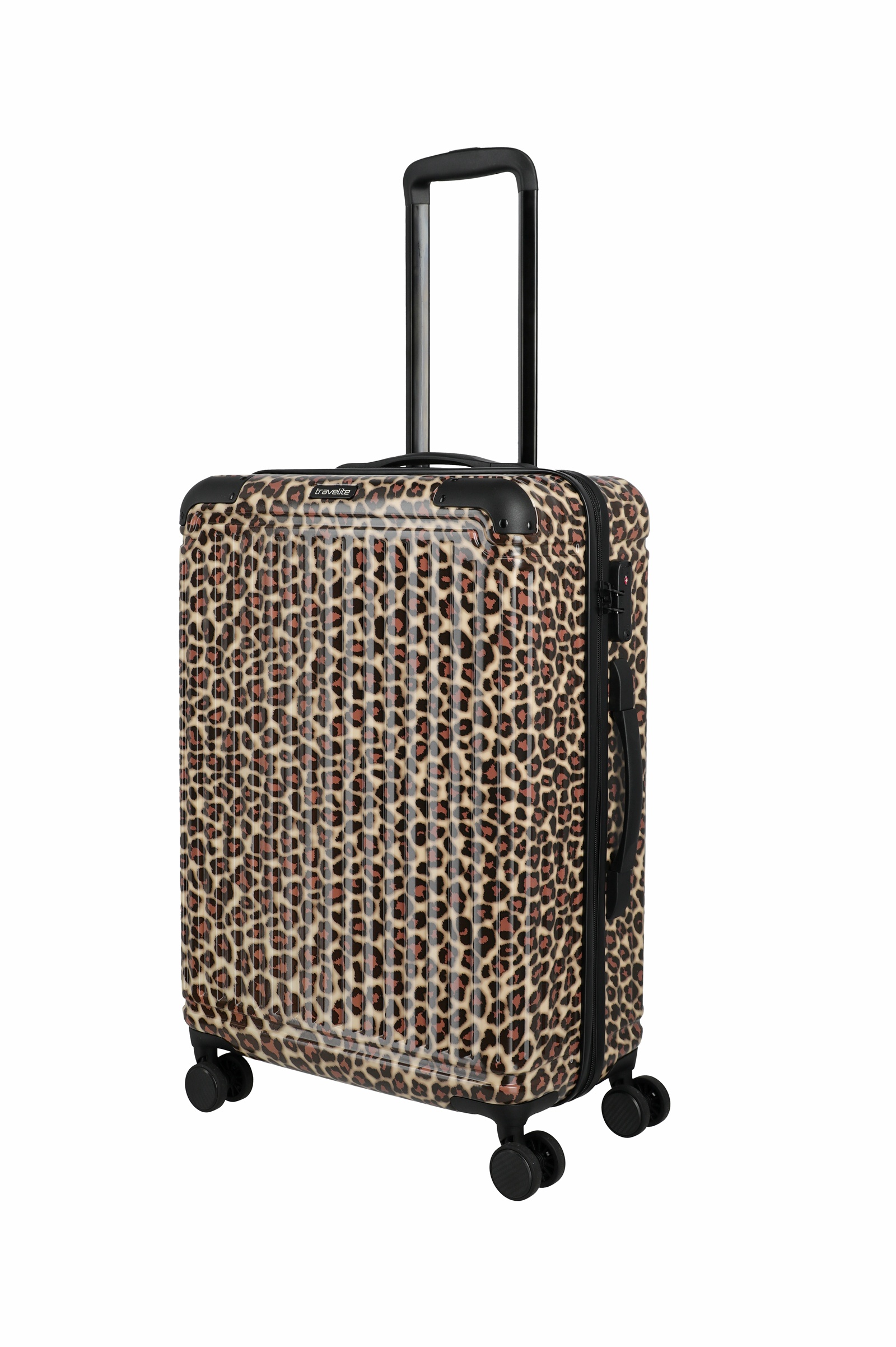 Travelite Trolley Cruise M 66 cm mit 4 Rollen Leopard